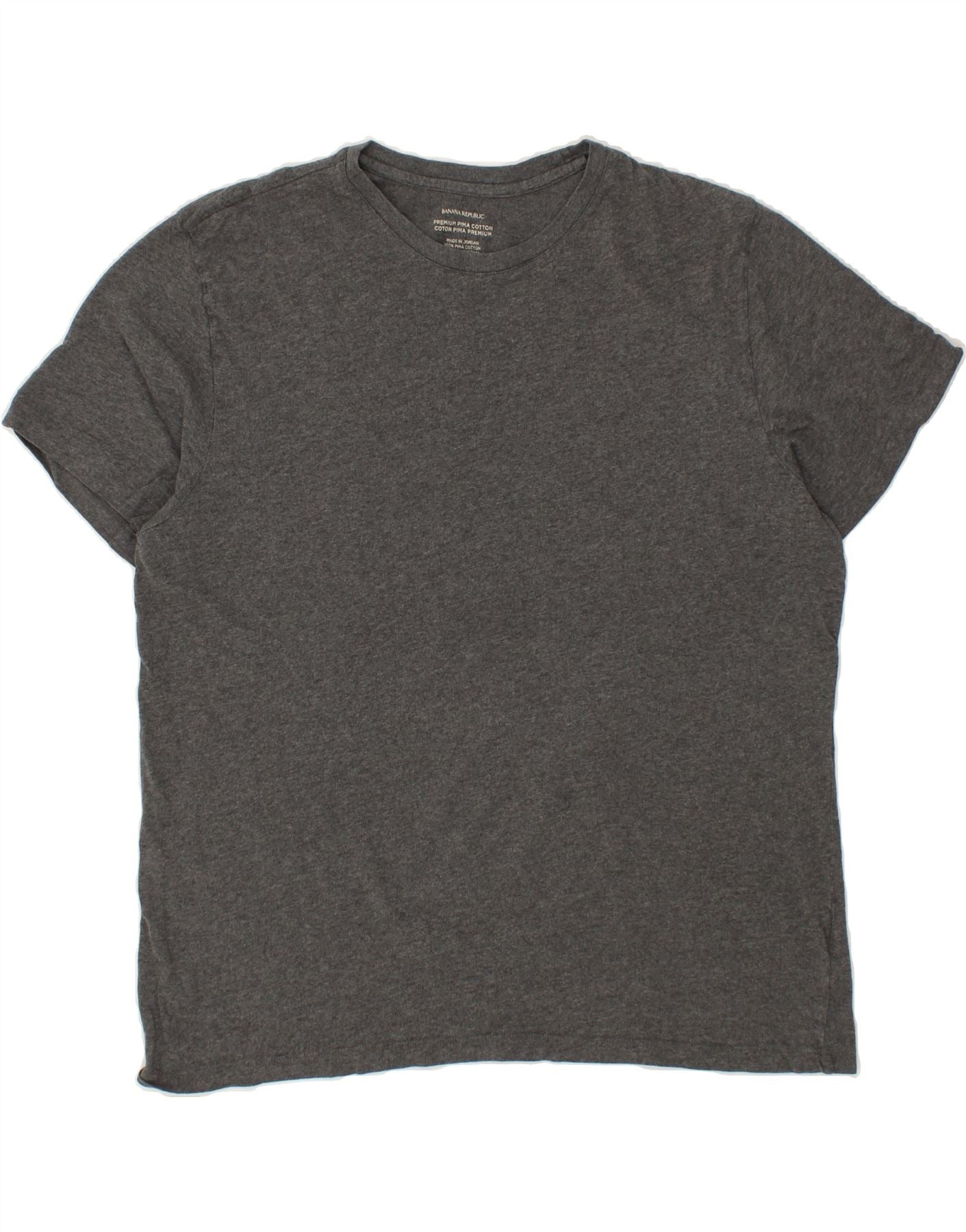 Image of BANANA REPUBLIC Mens Tall T-Shirt Top XL Grey Cotton