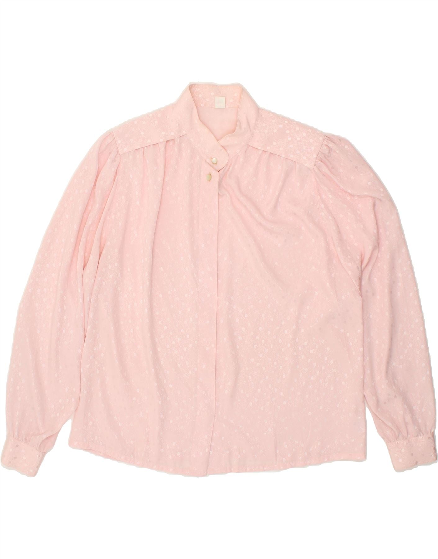 image of TRU Womens Shirt Blouse IT 42 Medium Pink Floral Polyester