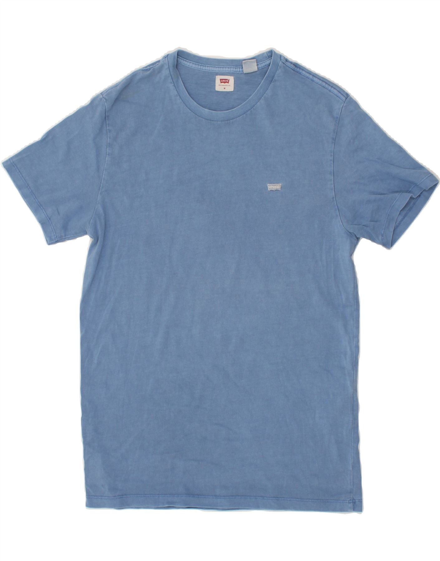 Image of LEVI'S Mens T-Shirt Top Medium Blue Cotton