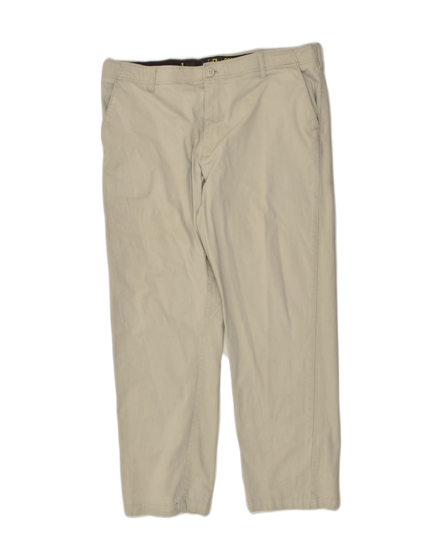 image of LEE Mens X-treme Comfort Tapered Chino Trousers W40 L32  Grey Cotton