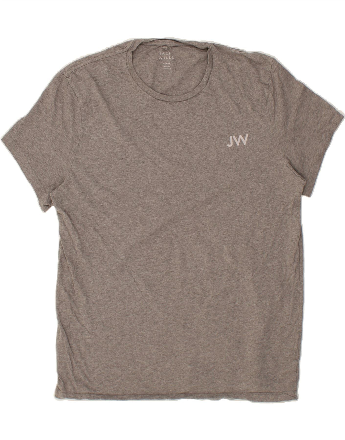 image of JACK WILLS Mens T-Shirt Top Large Grey Cotton