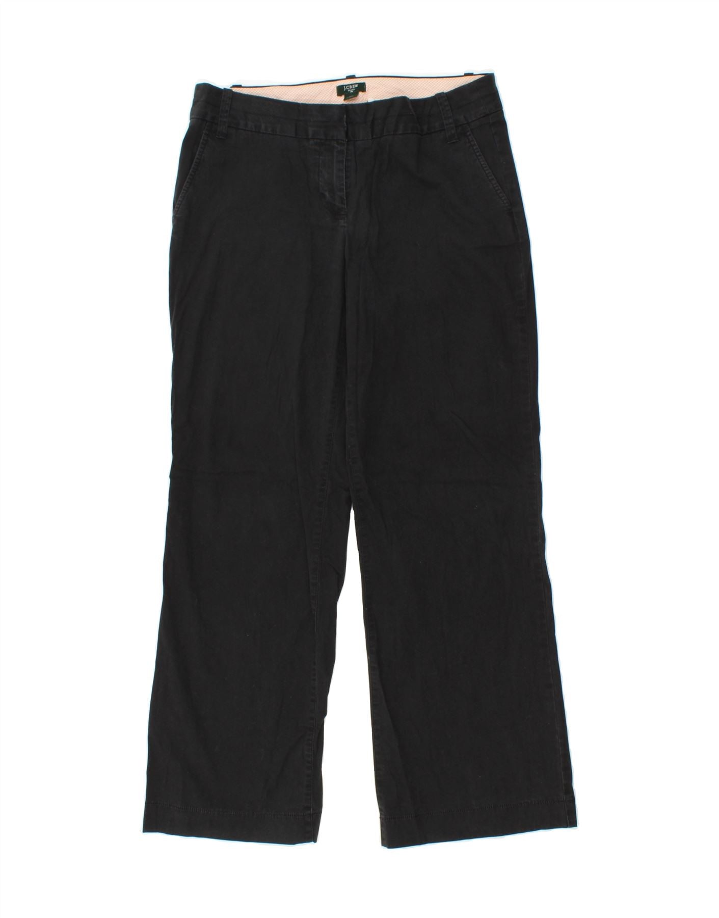 image of J. CREW Womens Straight Chino Trousers W34 L29 Black Cotton
