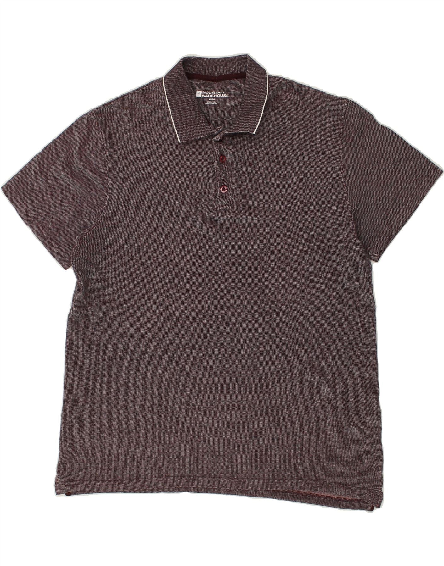 image of MOUNTAIN WAREHOUSE Mens Polo Shirt XL Grey Cotton