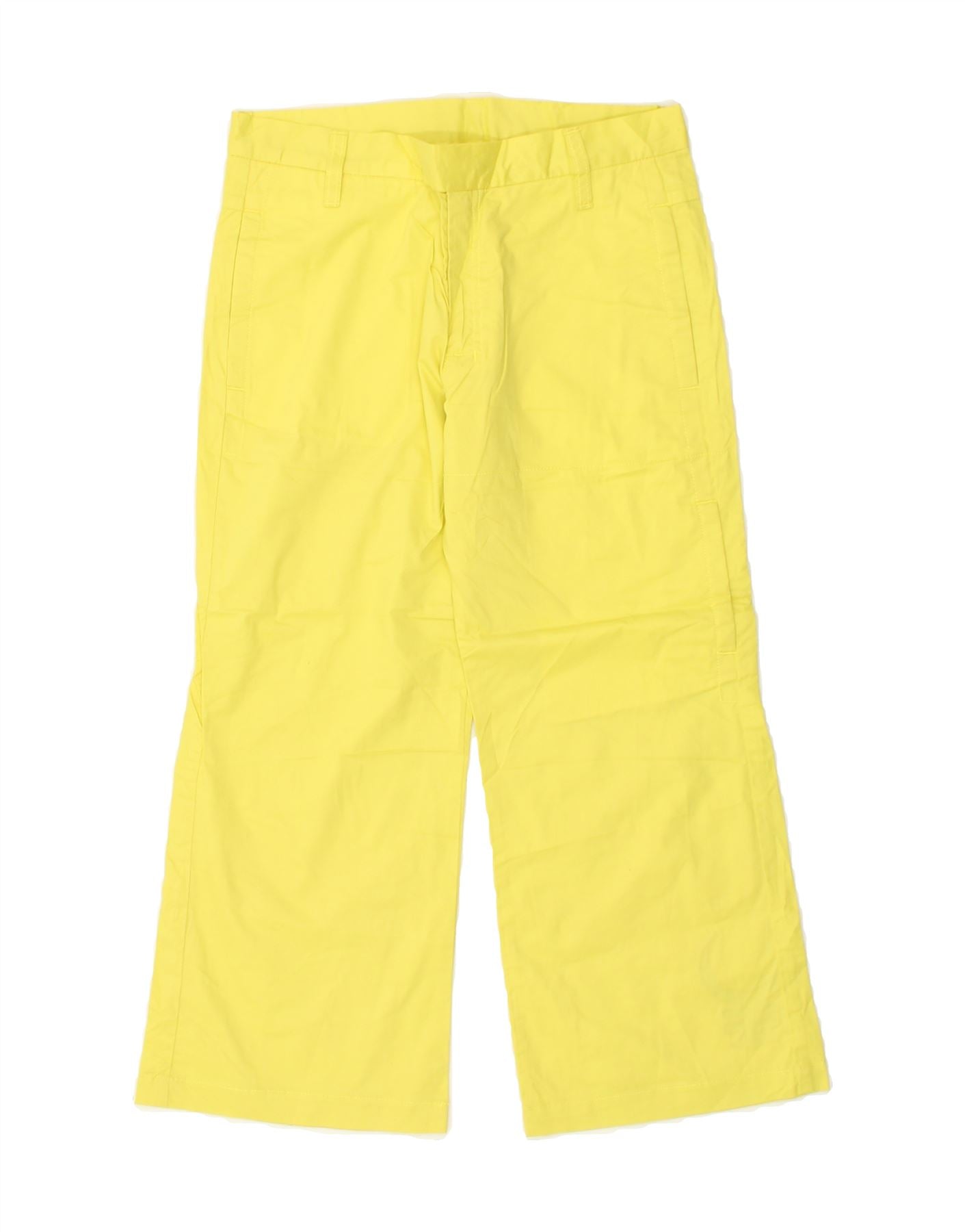 Image of DIESEL Womens Capri Chino Trousers W26 L22 Yellow Cotton