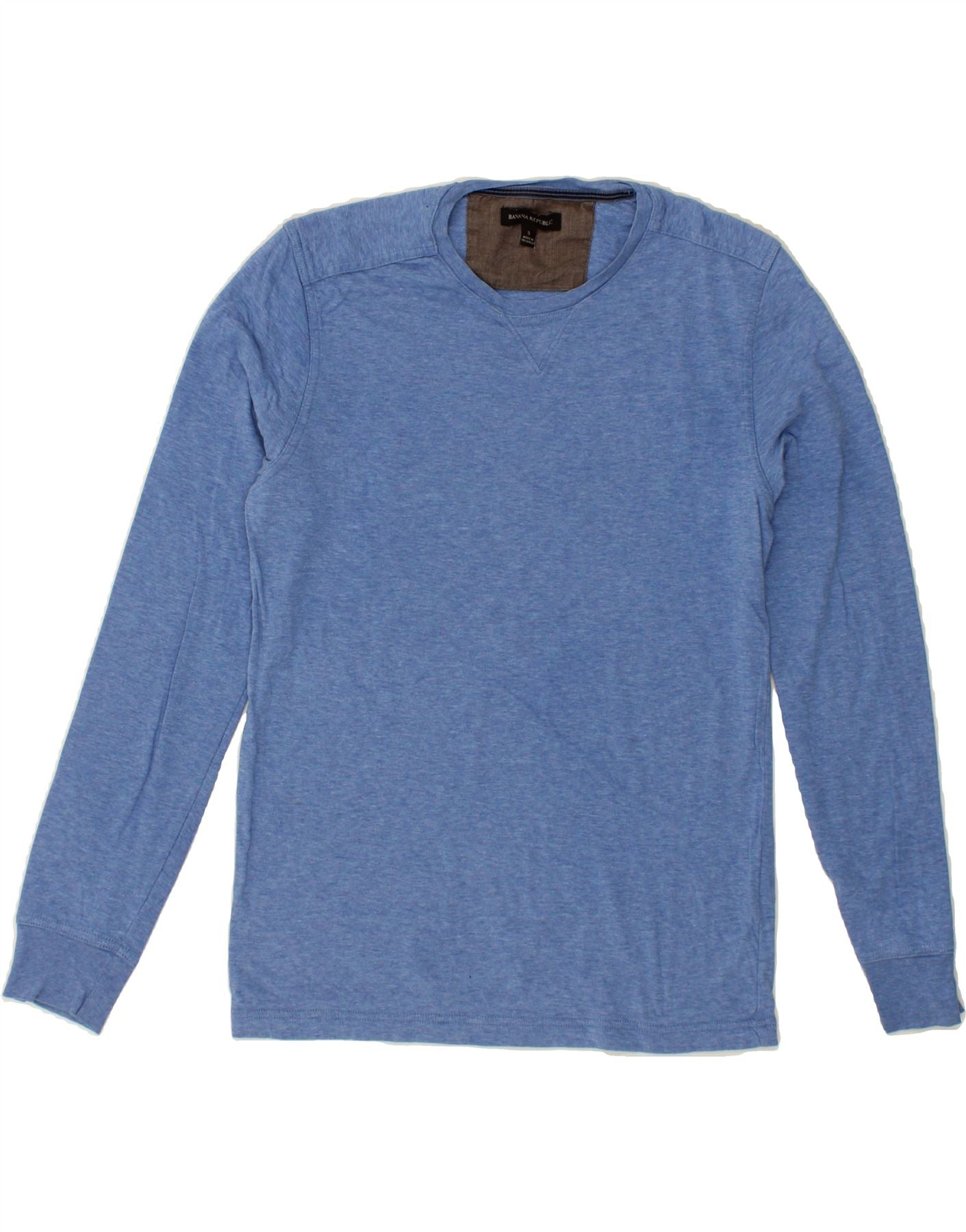 image of BANANA REPUBLIC Mens Top Long Sleeve Small Blue Cotton