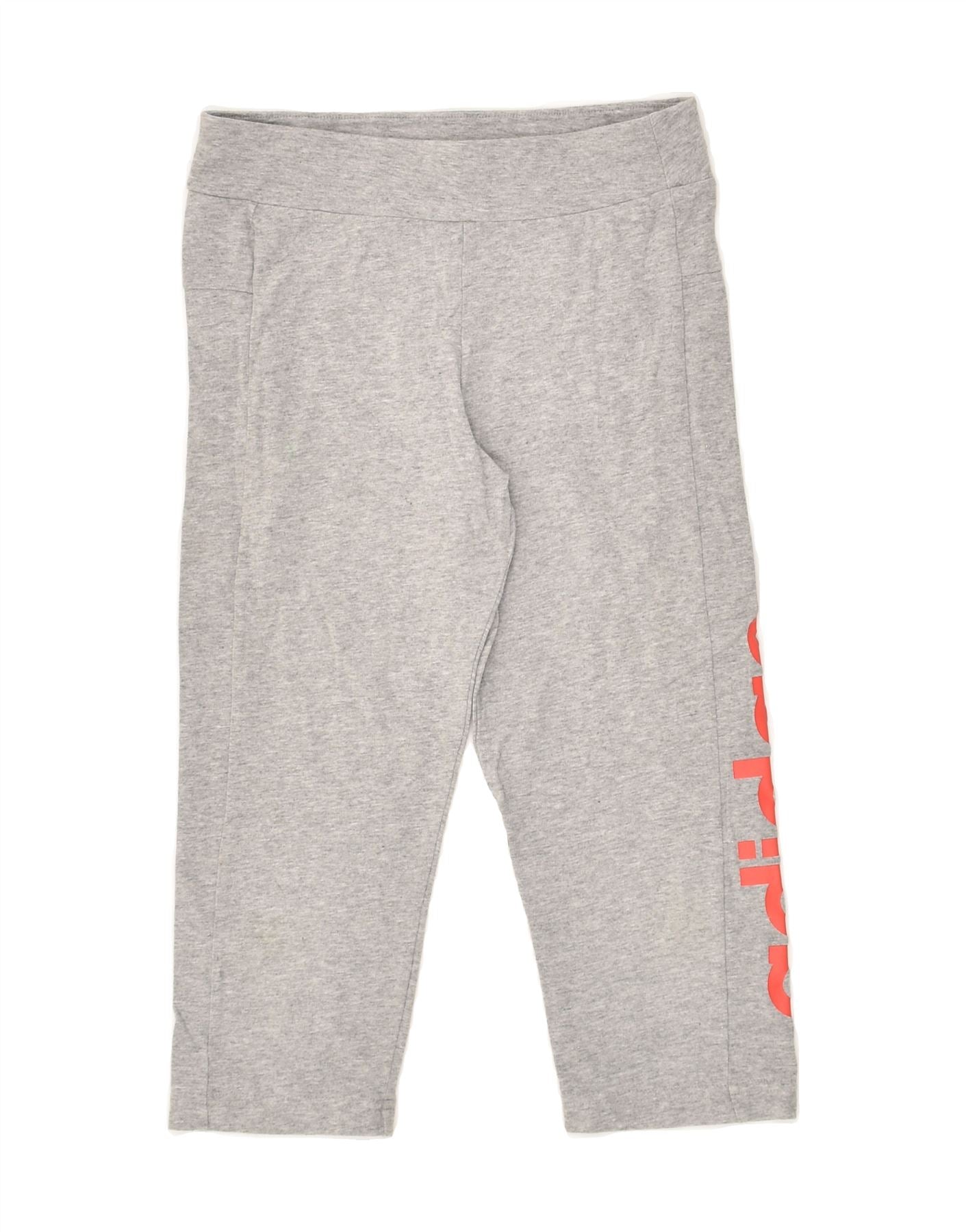 image of ADIDAS Girls Graphic Leggings 11-12 Years Grey