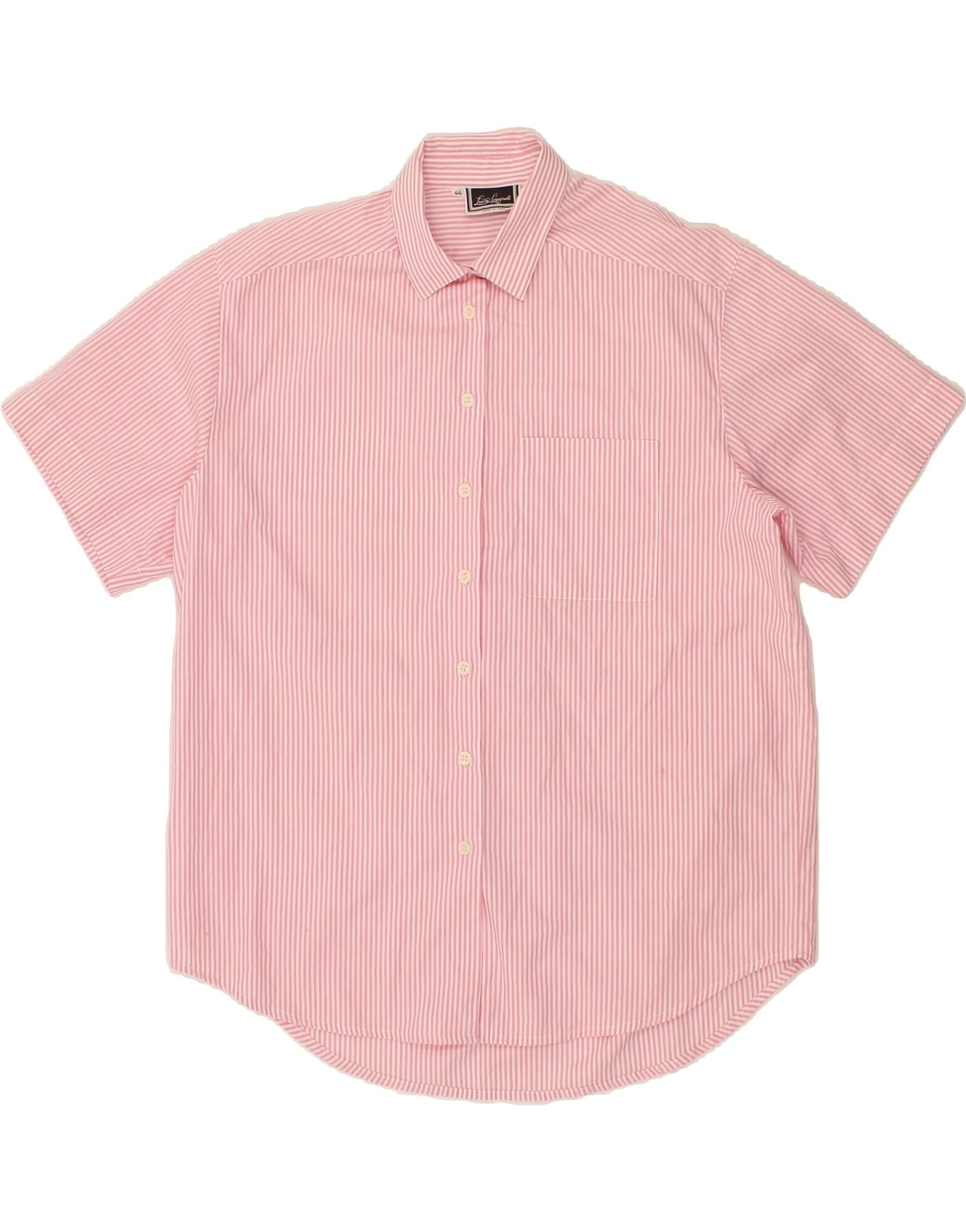 image of LUISA SPAGNOLI Womens Oversized Short Sleeve Shirt IT 44 Medium Pink