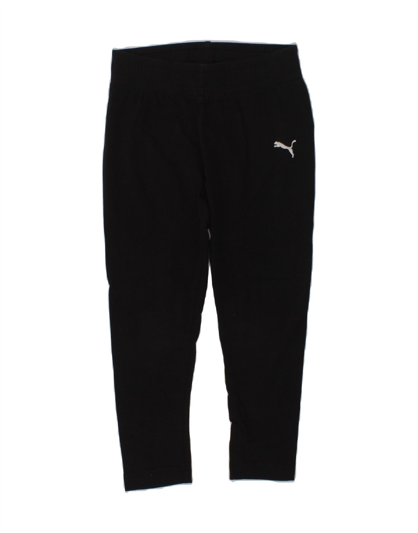 Image of PUMA Girls Leggings 5-6 Years Black Cotton