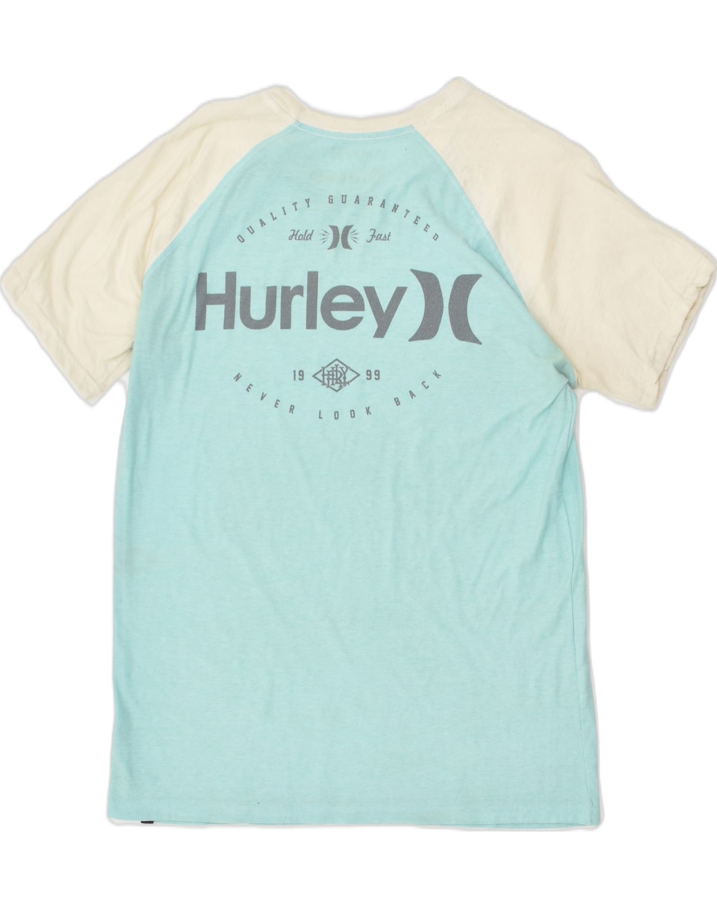 image of HURLEY Mens Graphic T-Shirt Top Small Blue Cotton