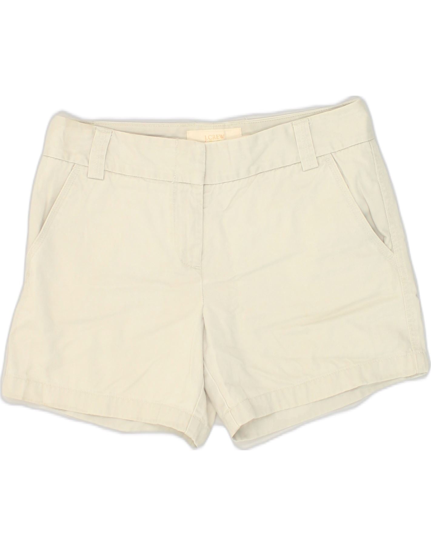 image of J. CREW Womens City Fit Chino Shorts US 6 Medium W32 Grey Cotton