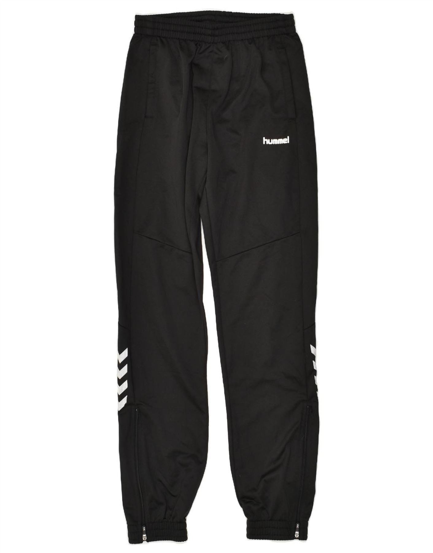 image of HUMMEL Boys Tracksuit Trousers 13-14 Years Black Polyester