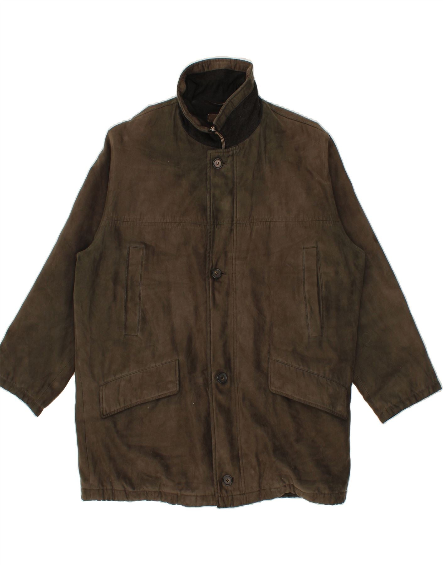 Image of BUGATTI Mens Windbreaker Jacket IT 52 XL Khaki Polyester