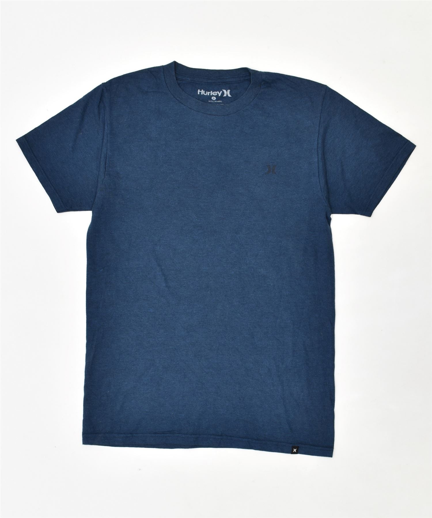 image of HURLEY Mens T-Shirt Top Small Blue Cotton