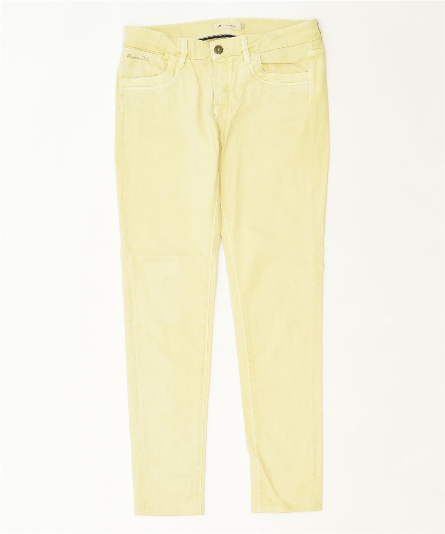 Image of MASSIMO DUTTI Womens Skinny Jeans W28 L30 Yellow Classic