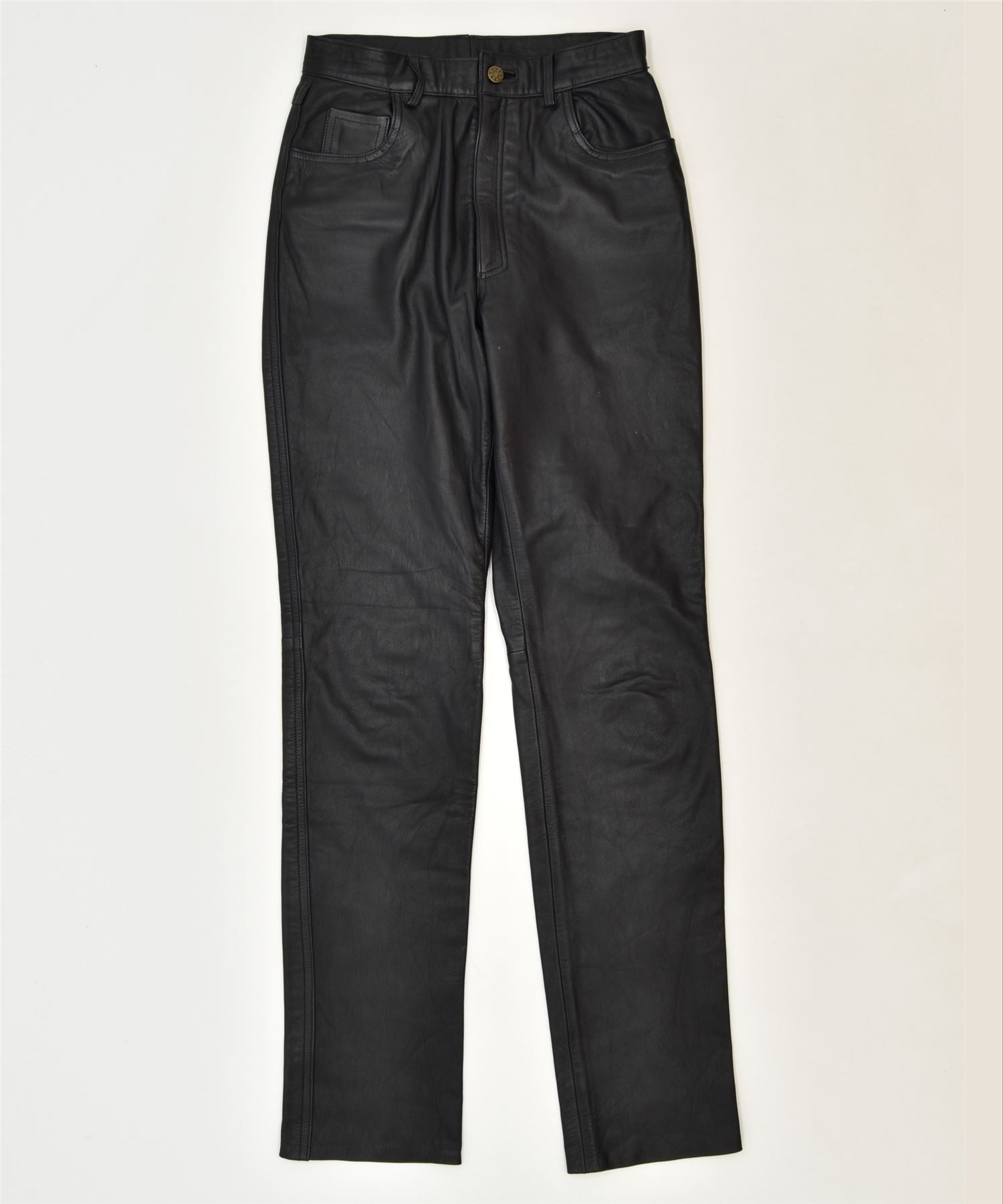 Image of VINTAGE Womens Slim Casual Trousers W28 L34 Black Classic