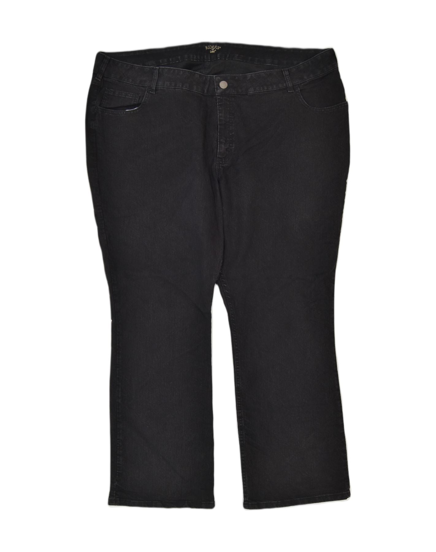 image of LEE Womens Riders Loose Fit Mid Rise Bootcut Jeans W48 L32 Black Cotton