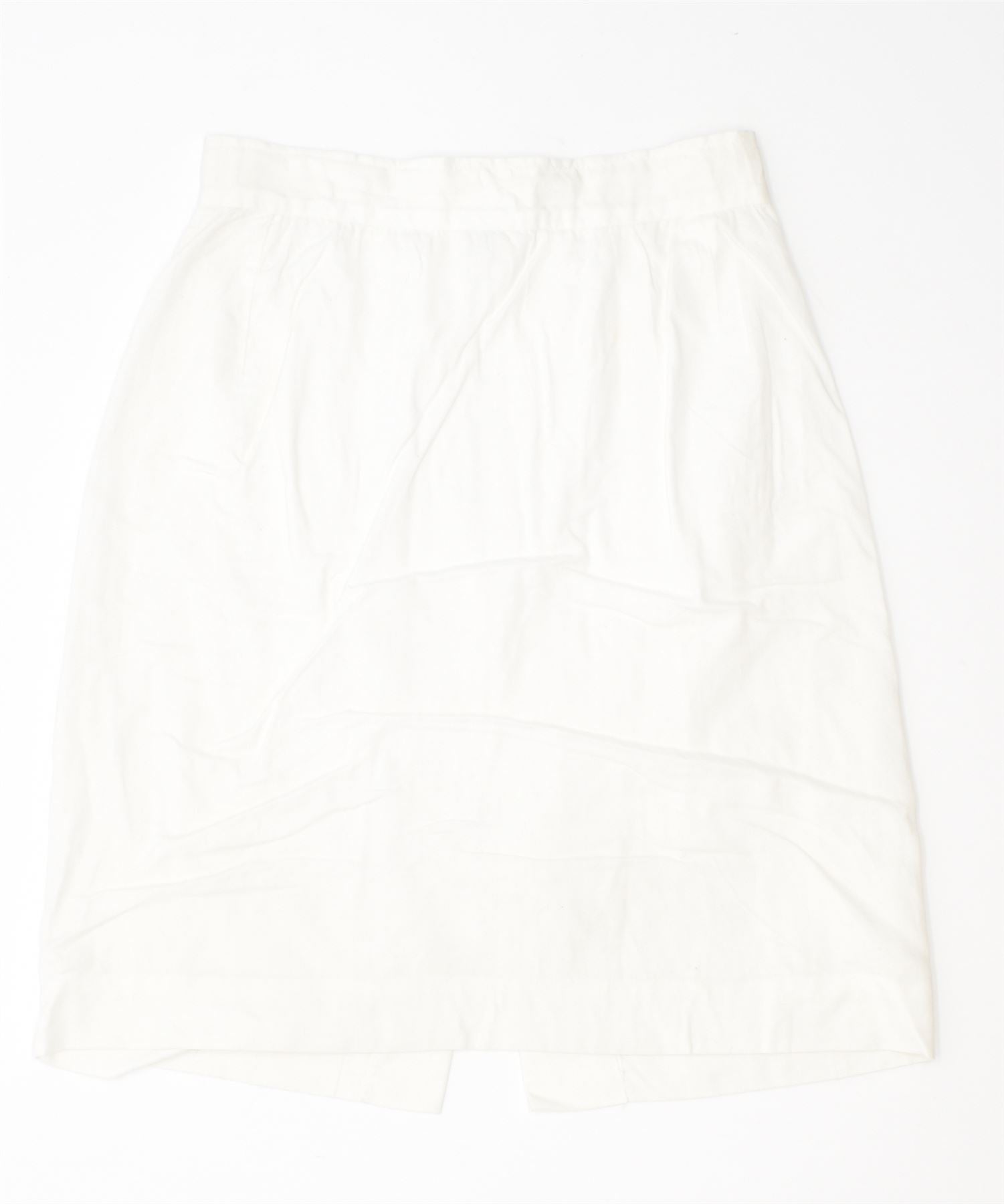 image of VINTAGE Womens A-Line Skirt W26 Small White