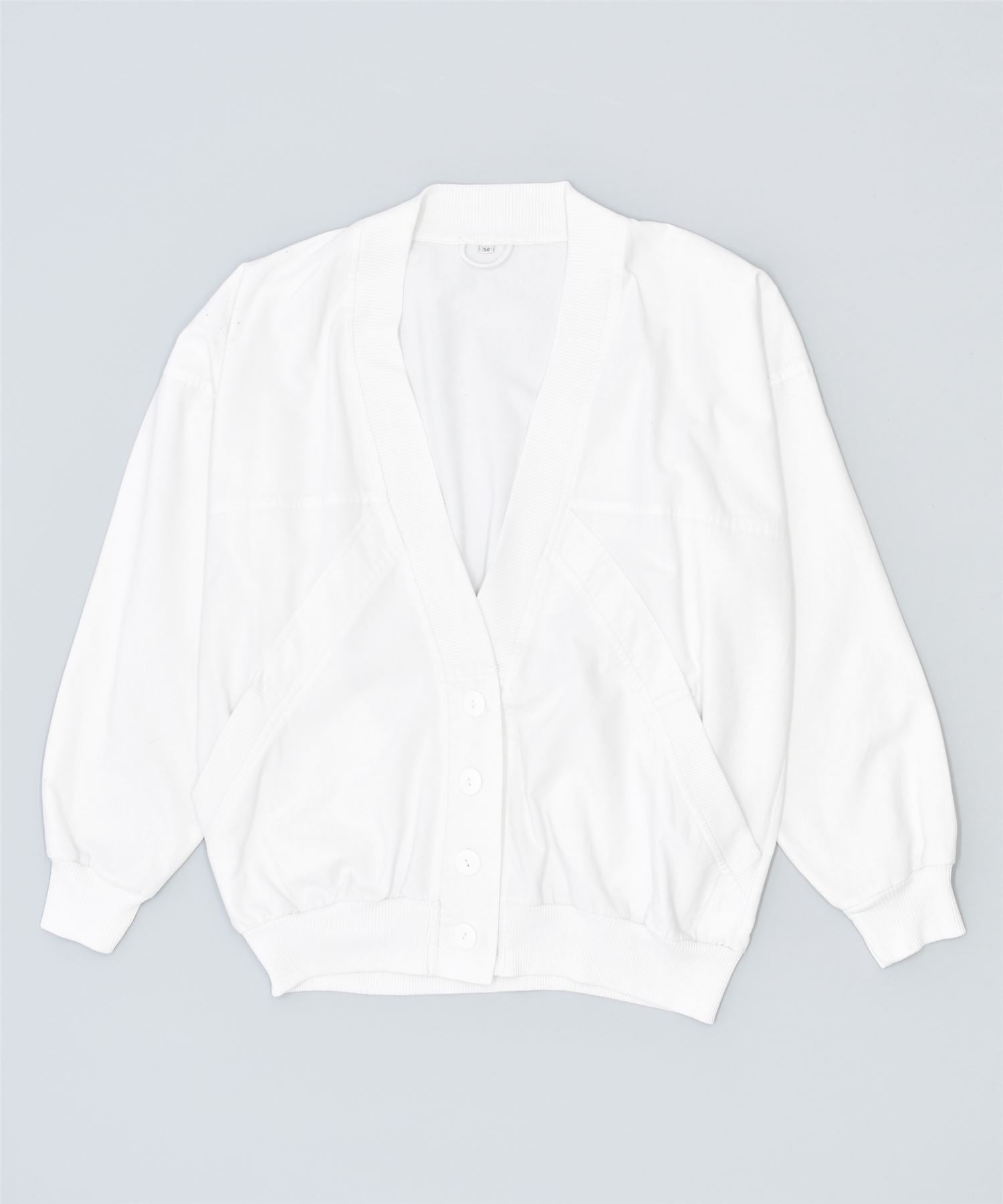 image of VINTAGE Womens Oversized Bomber Jacket EU 38 Small White Cotton