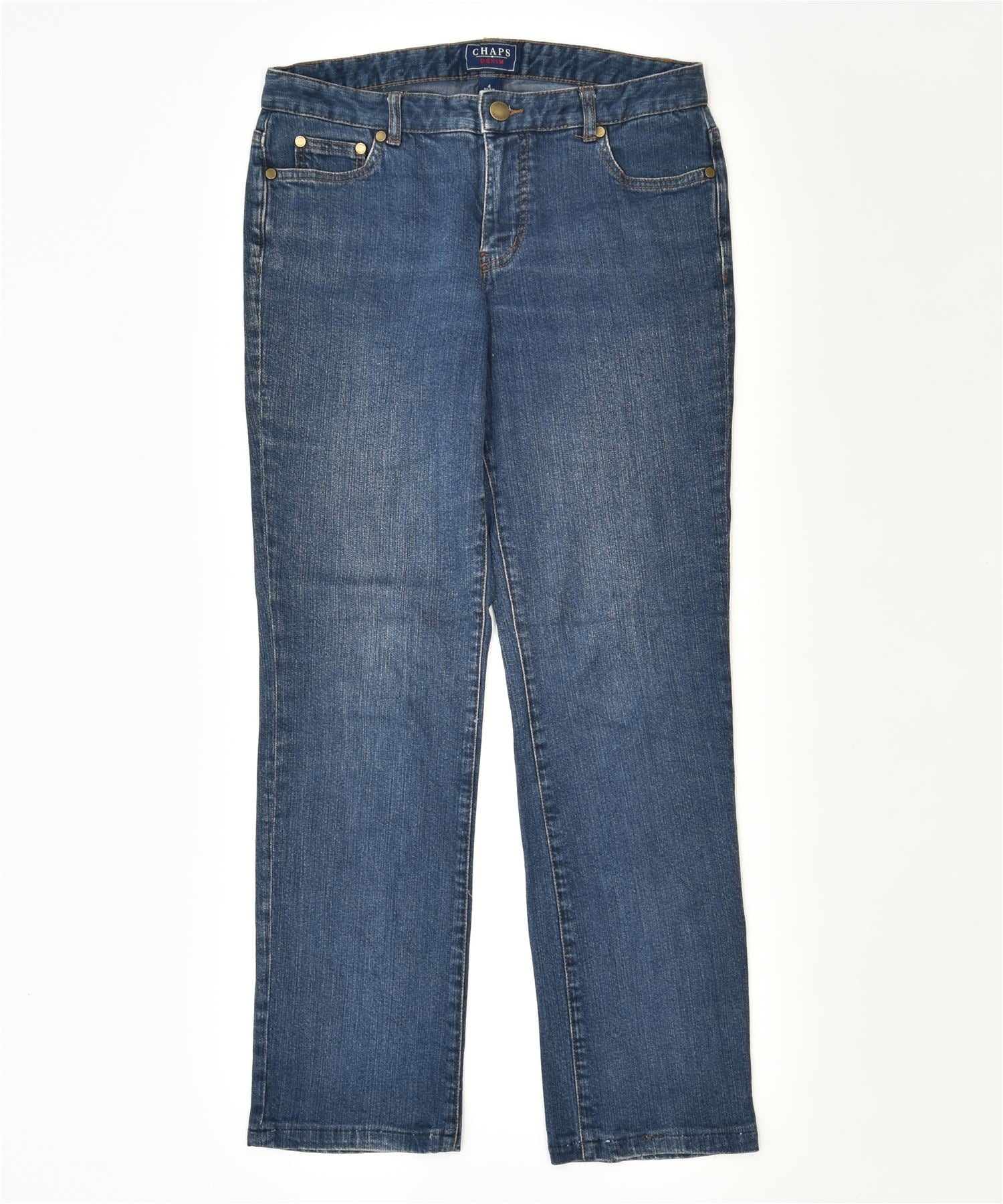 Image of CHAPS Womens Straight Jeans W30 L30 Navy Blue Classic