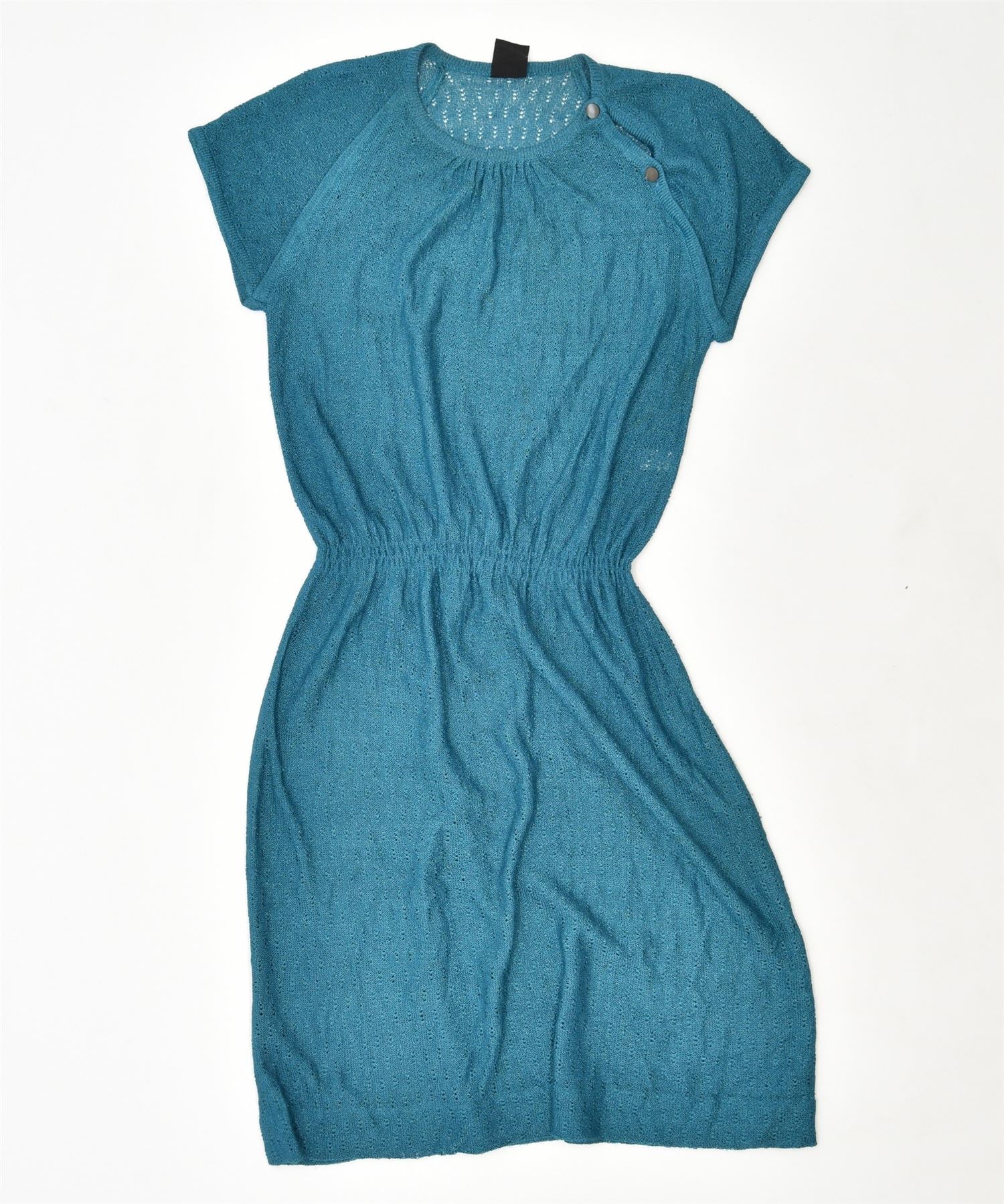 image of SANT AMBROGIO Womens Drop Waist Dress UK 14 Large Blue Vintage