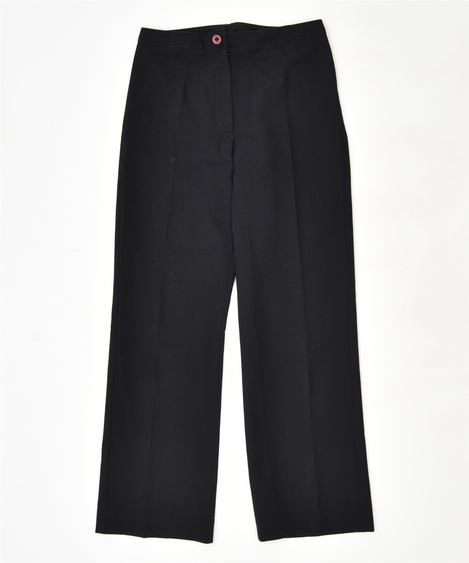 Image of BENETTON Womens Straight Suit Trousers W28 L29 Black