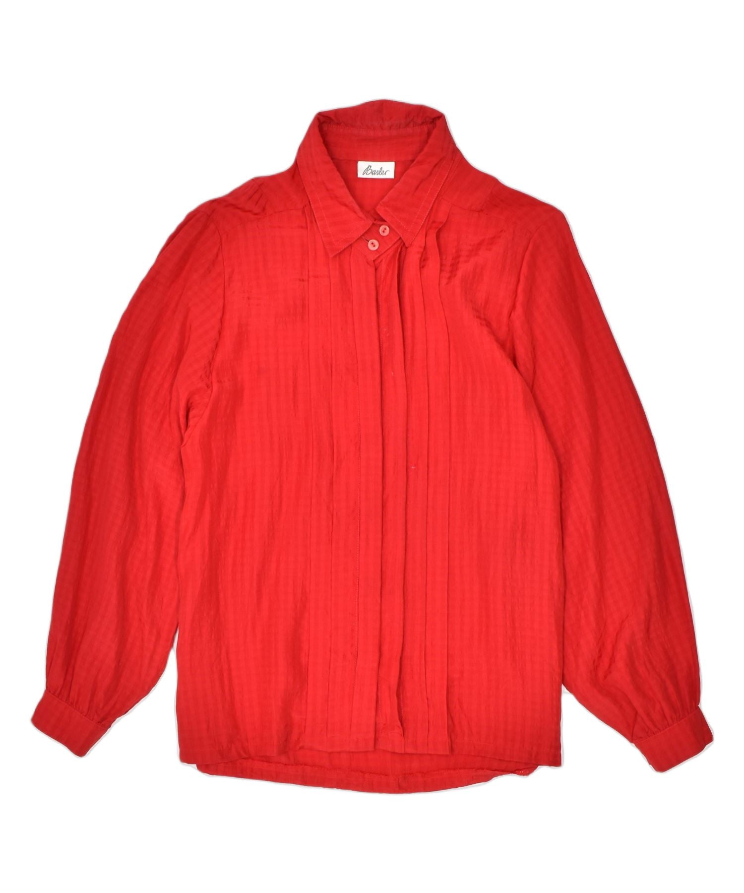 image of BASLER Womens Shirt Blouse UK 18 Large Red Viscose