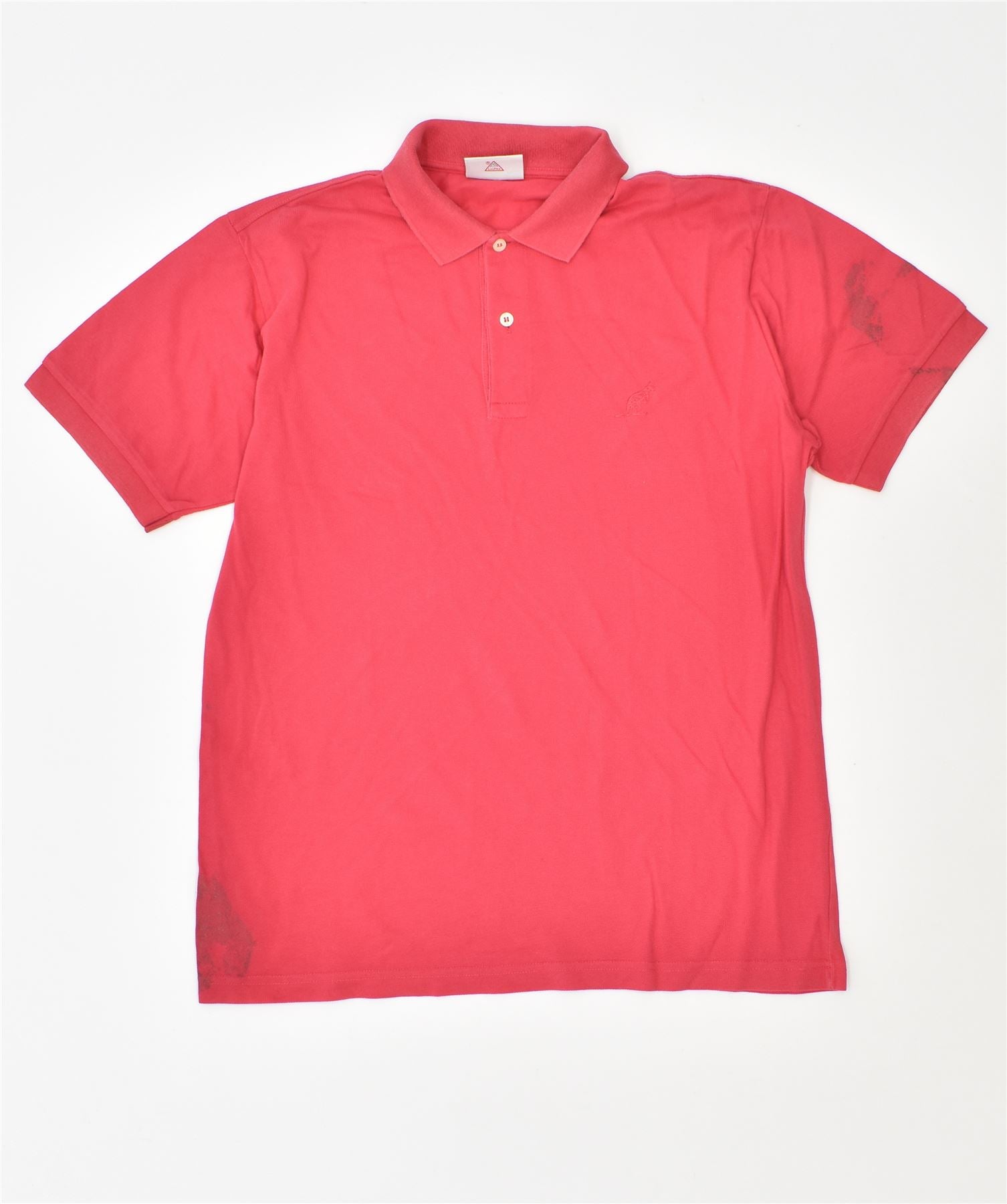 Image of AUSTRALIAN L'ALPINA Mens Polo Shirt IT 50 Medium Red Cotton