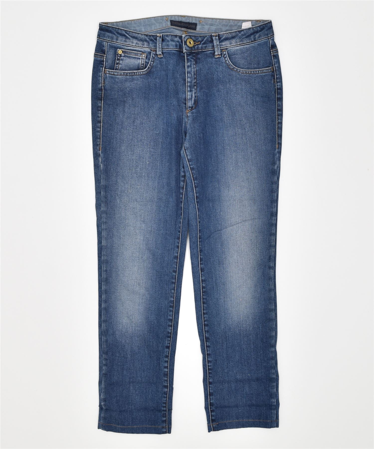 Image of TRUSSARDI Womens Slim Jeans W28 L26 Blue Cotton