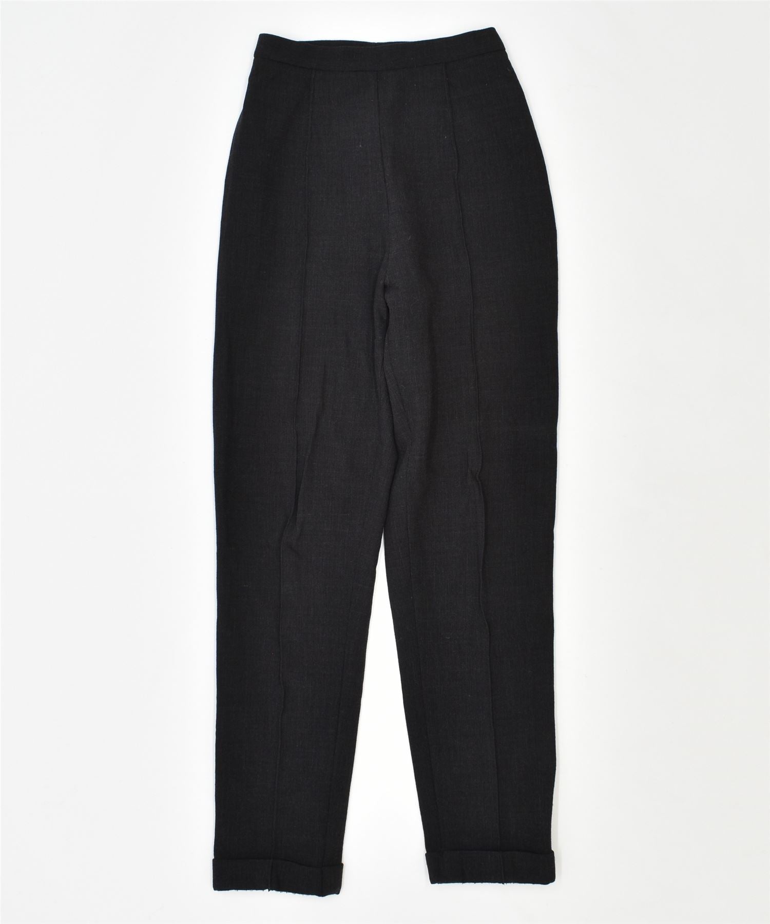 image of VINTAGE Womens Slim Suit Trousers W24 L30 Black