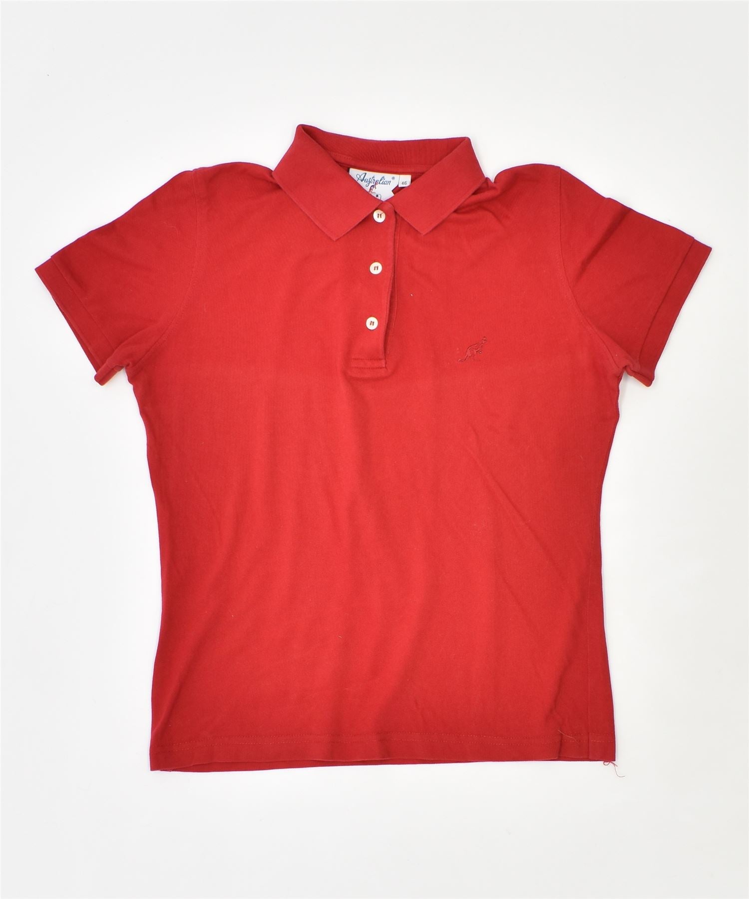 image of AUSTRALIAN L'ALPINA Womens Polo Shirt IT 46 Large Red