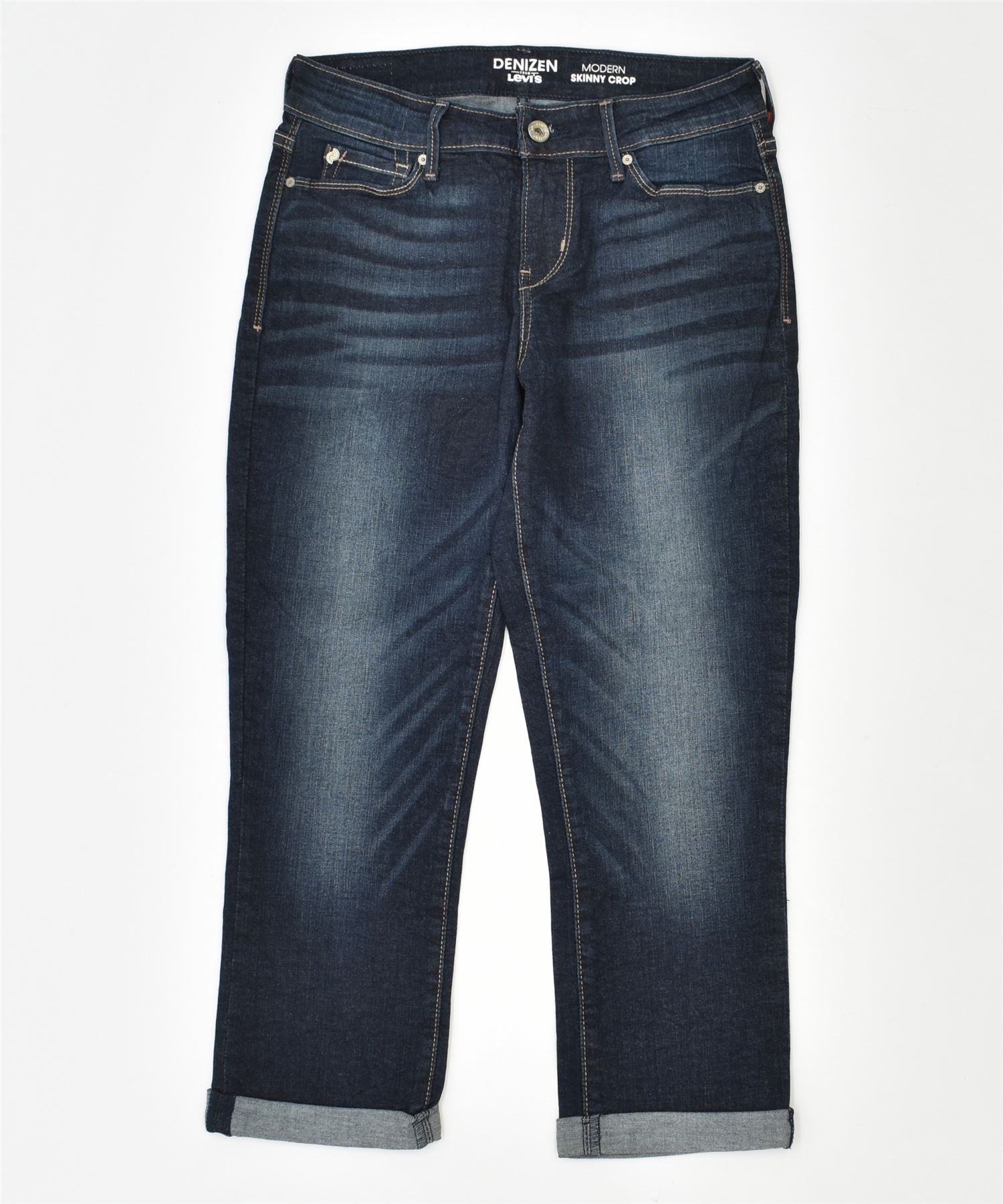 LEVI'S Womens Denizen Modern Crop Skinny Jeans W26 L23 Blue Cotton |  Messina Hembry