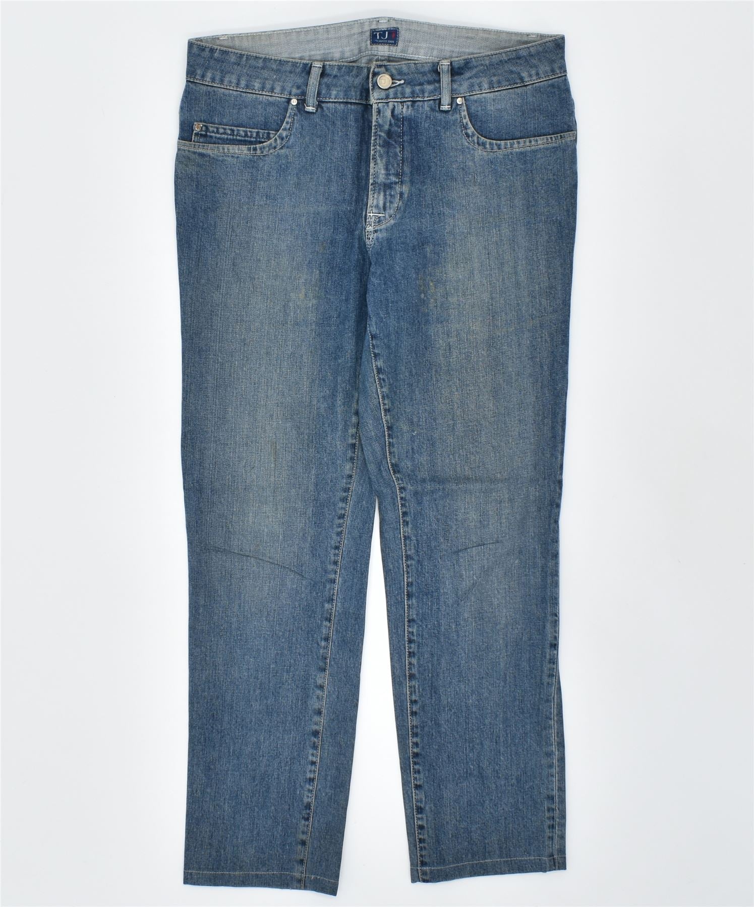 Image of TRUSSARDI Womens Slim Jeans W31 L28 Blue Cotton Classic