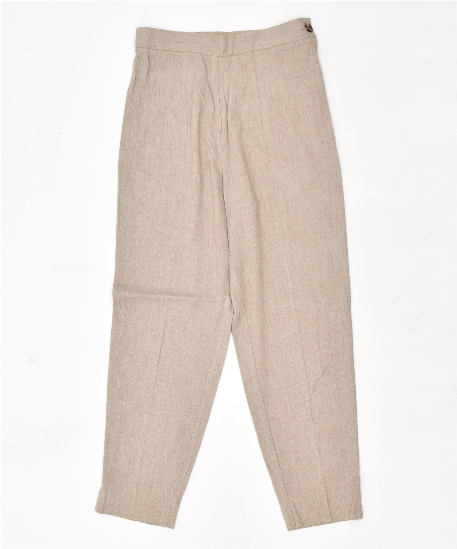 image of DANDELION Womens Tapered Slim Casual Trousers W24 L24 Beige Viscose Vintage