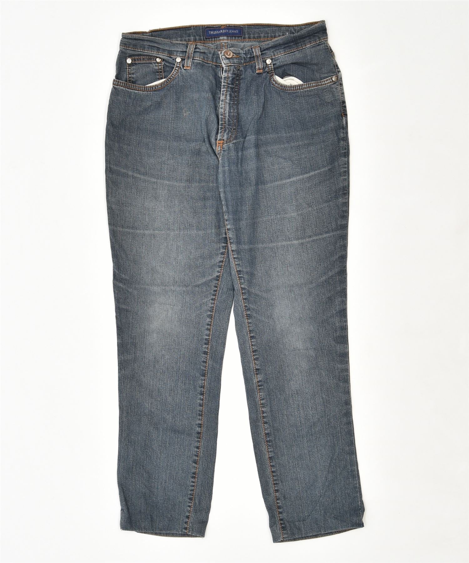 image of TRUSSARDI Womens Straight Jeans W30 L28 Blue