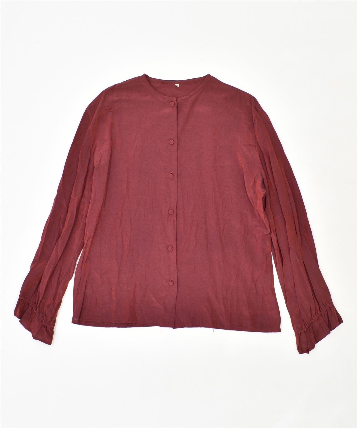 Image of VINTAGE Womens Shirt Blouse IT 44 Medium Burgundy