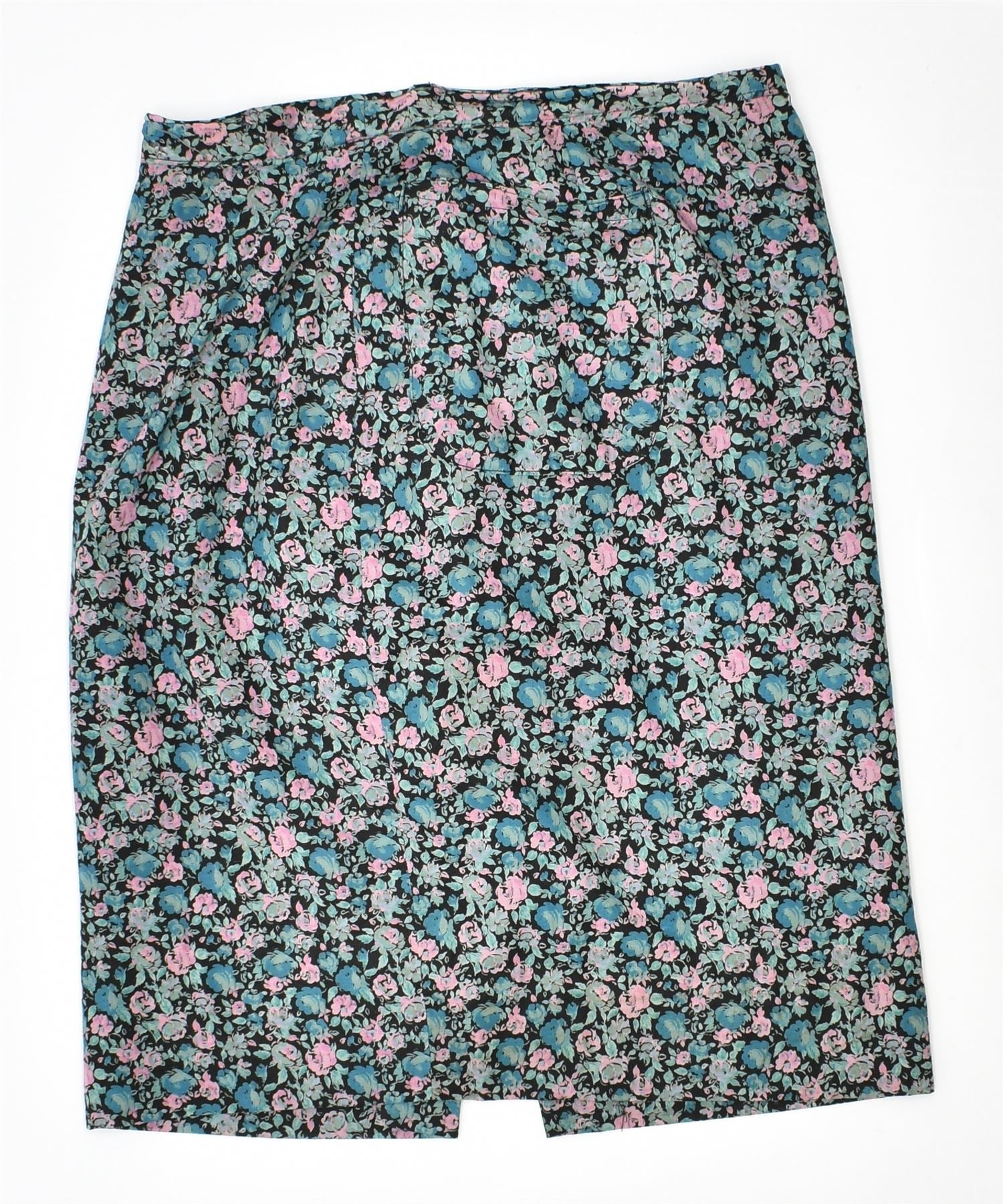 image of VINTAGE Womens Straight Skirt W30 Medium Multicoloured Floral