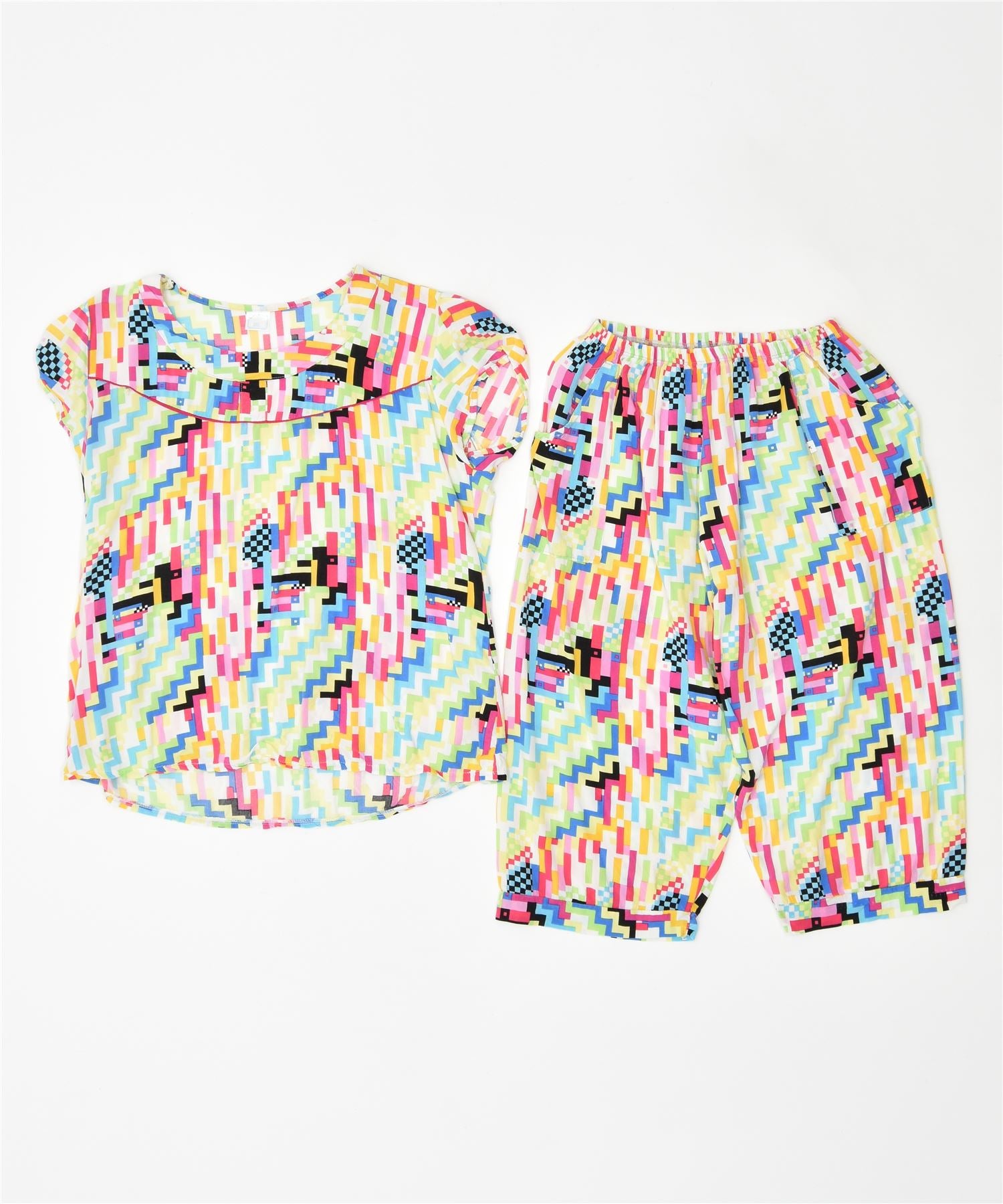 image of VINTAGE Girls 2 Piece Set 13-14 Years 2XL Multicoloured