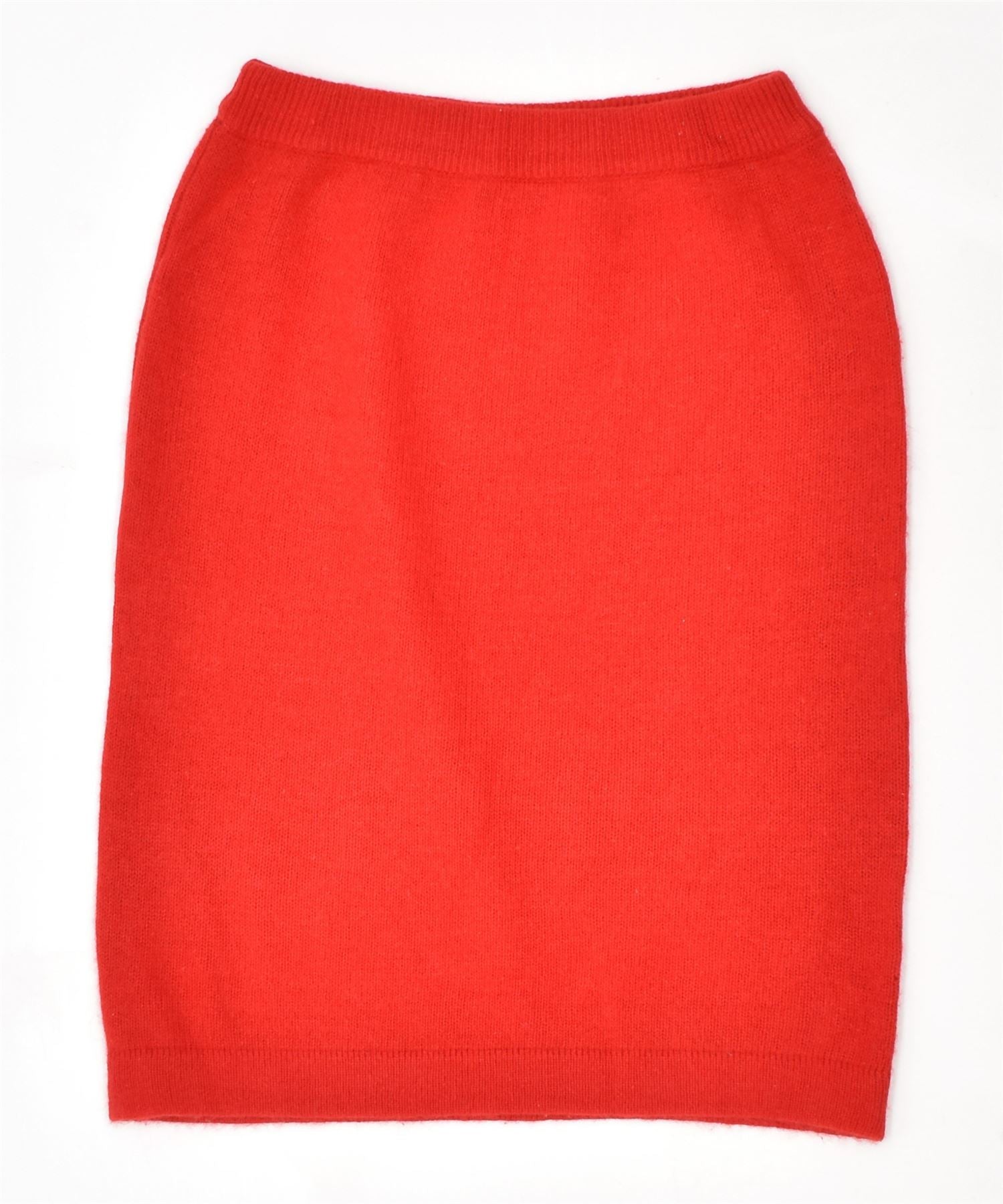 image of VINTAGE Womens Slim Fit Straight Skirt EU38  Medium W28 Red Lambswool