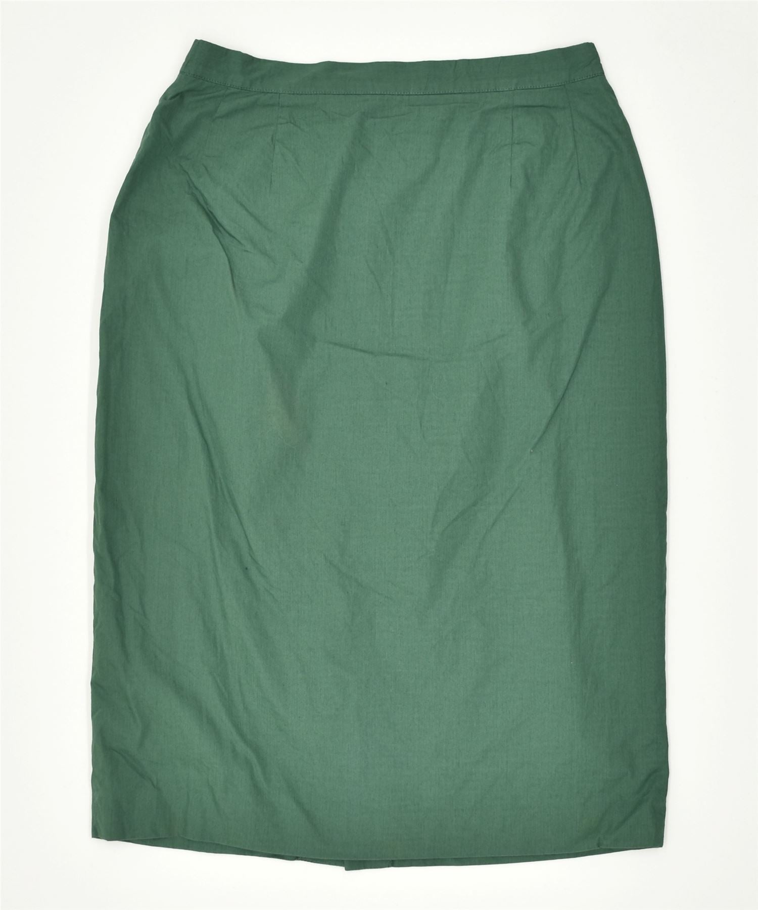 image of LUISA SPAGNOLI Womens Pencil Skirt IT 44 Medium W27 Green Cotton Vintage