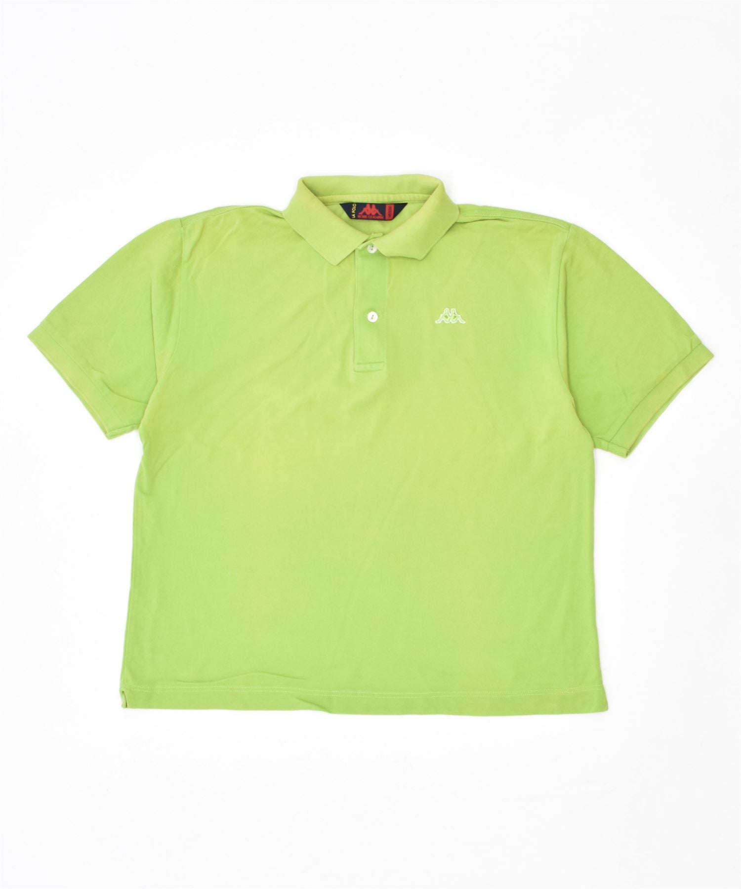 image of KAPPA Mens Polo Shirt Medium Green Cotton