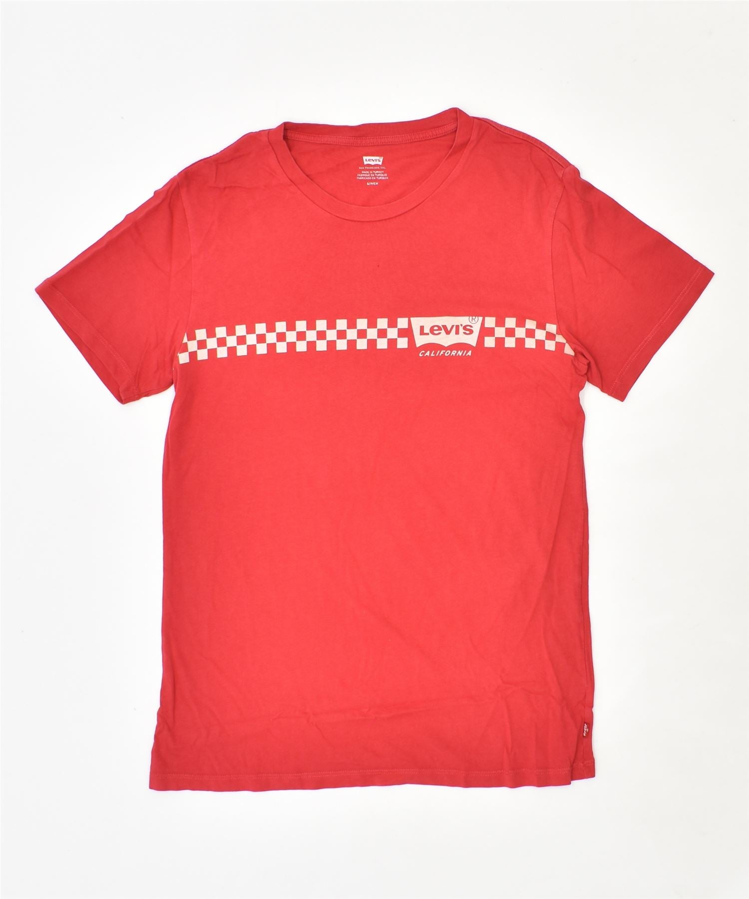 image of LEVI'S Mens Graphic T-Shirt Top Small Red