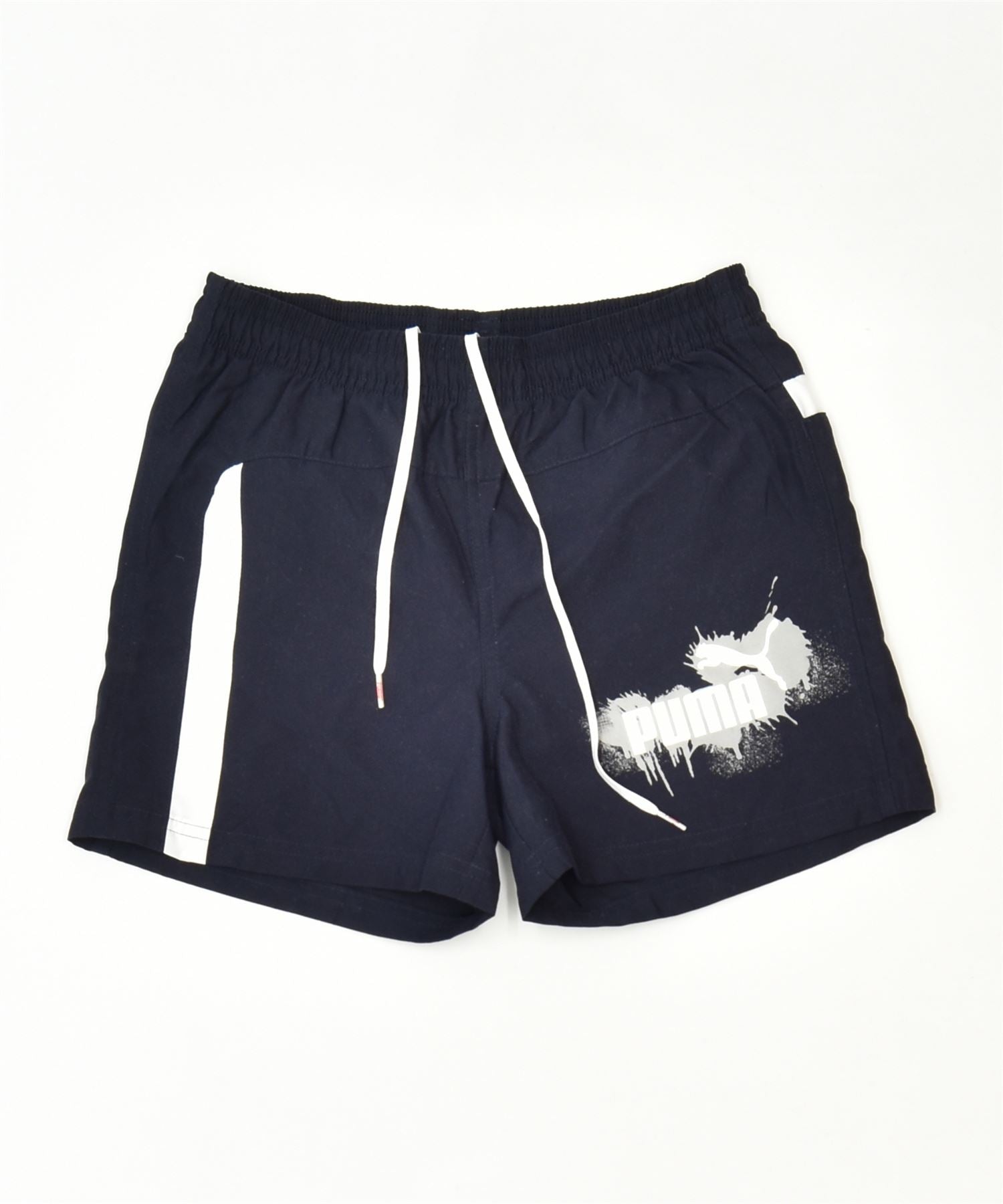 image of PUMA Boys Graphic Sport Shorts 9-10 Years Navy Blue Polyester Sports