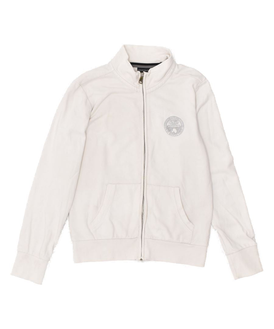 Image of NAPAPIJRI Womens Tracksuit Top Jacket UK 10 Small White