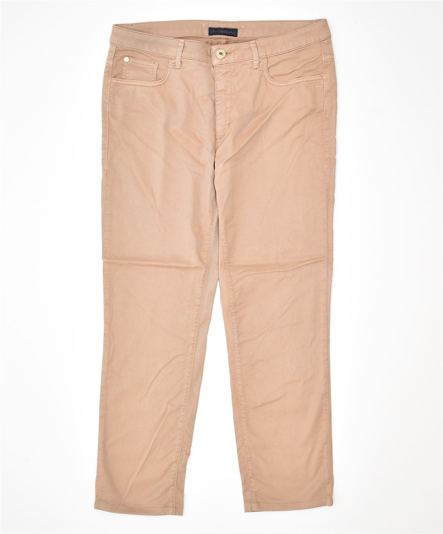 Image of TRUSSARDI Womens Slim Jeans W34 L26 Beige Cotton