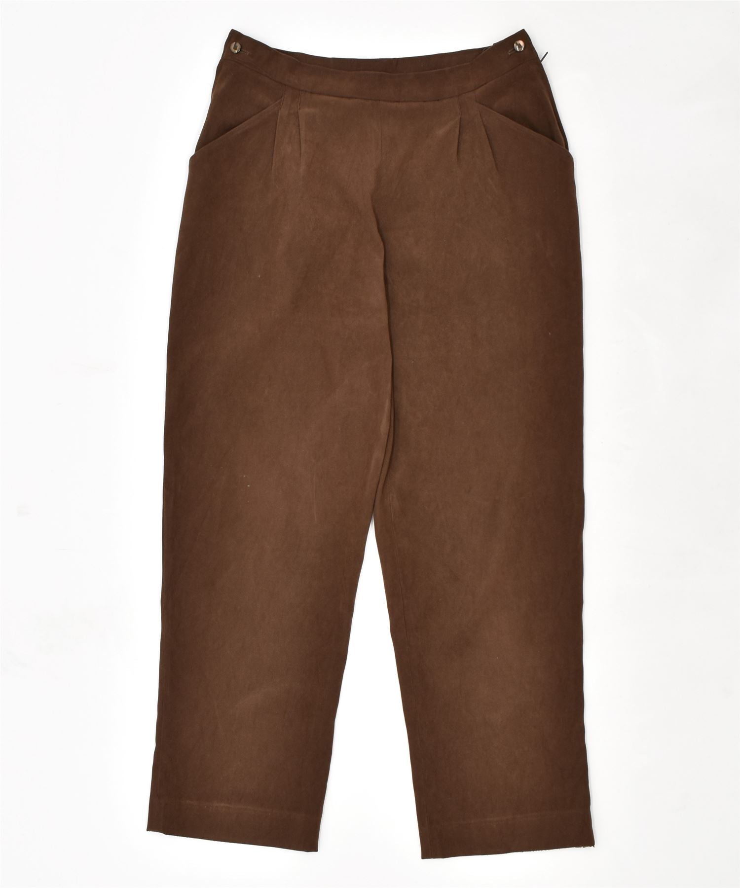 image of VINTAGE Womens Straight Casual Trousers W28 L25 Brown