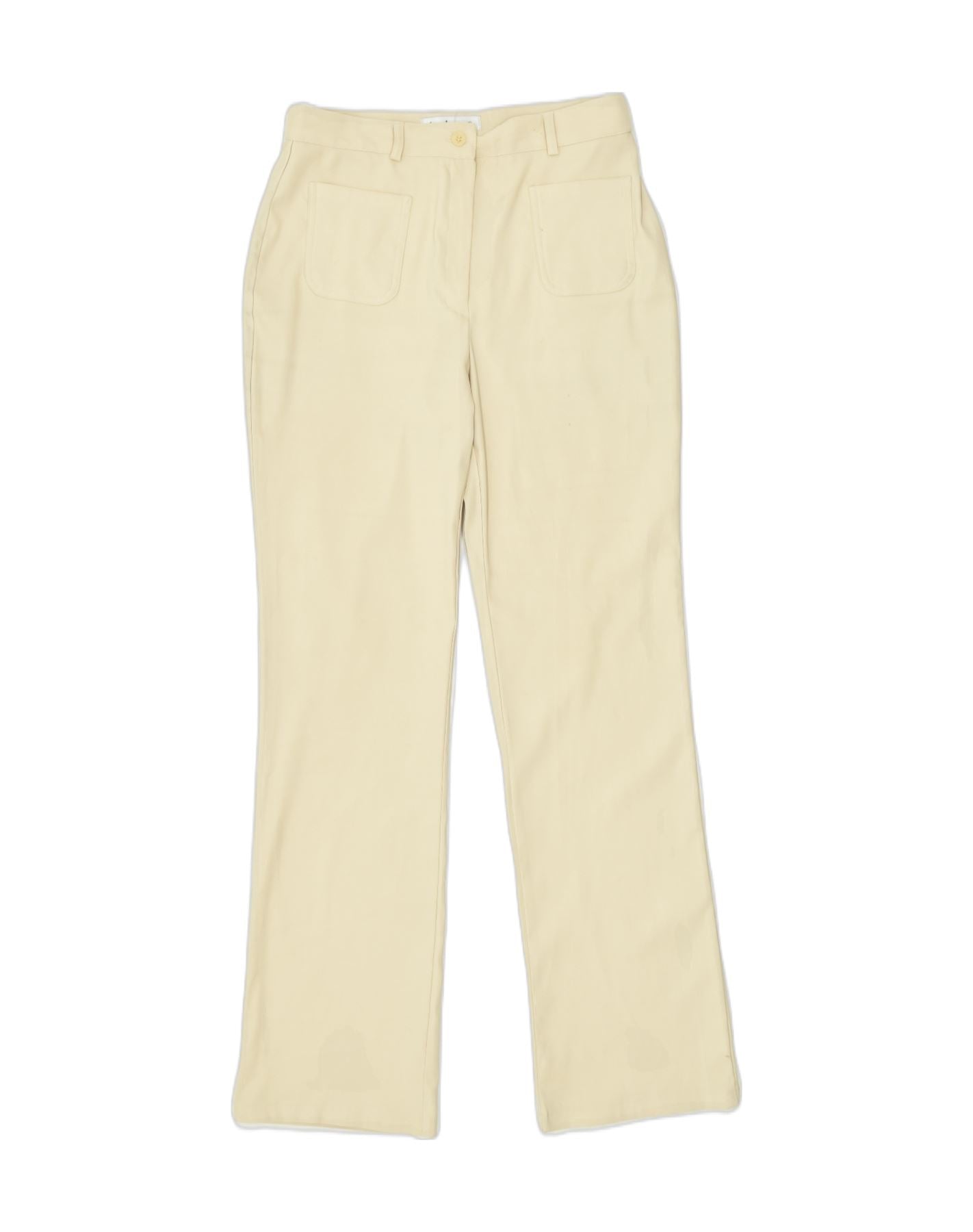 ADAMS Womens Bootcut Casual Trousers EU 38 Small W28 L31 Beige