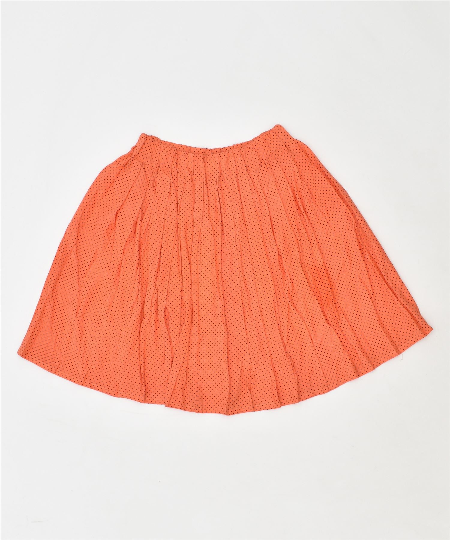 image of VINTAGE Womens Circle Skirt W24 XS Orange Polka Dot