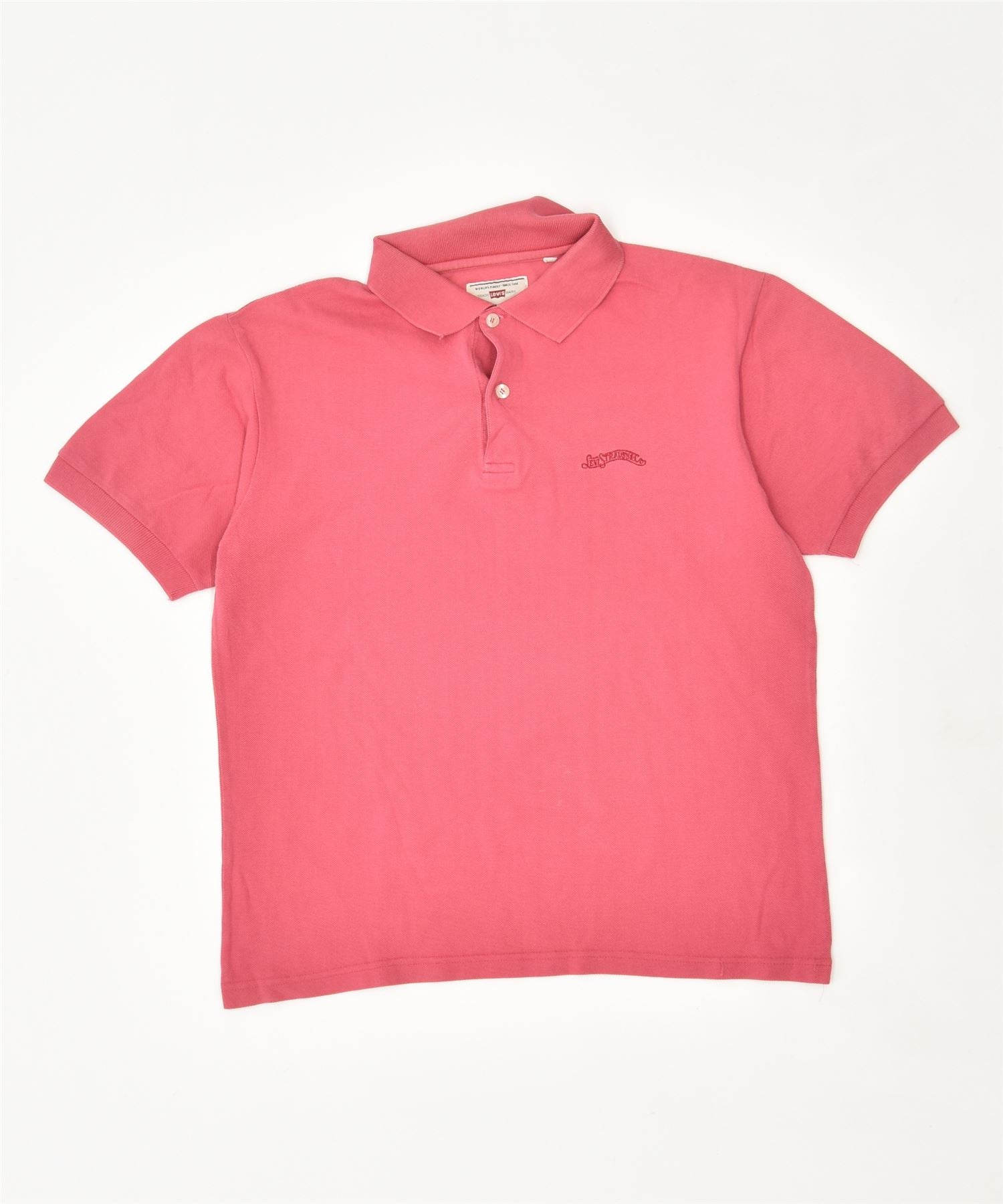 image of LEVI'S Mens Polo Shirt Medium Pink