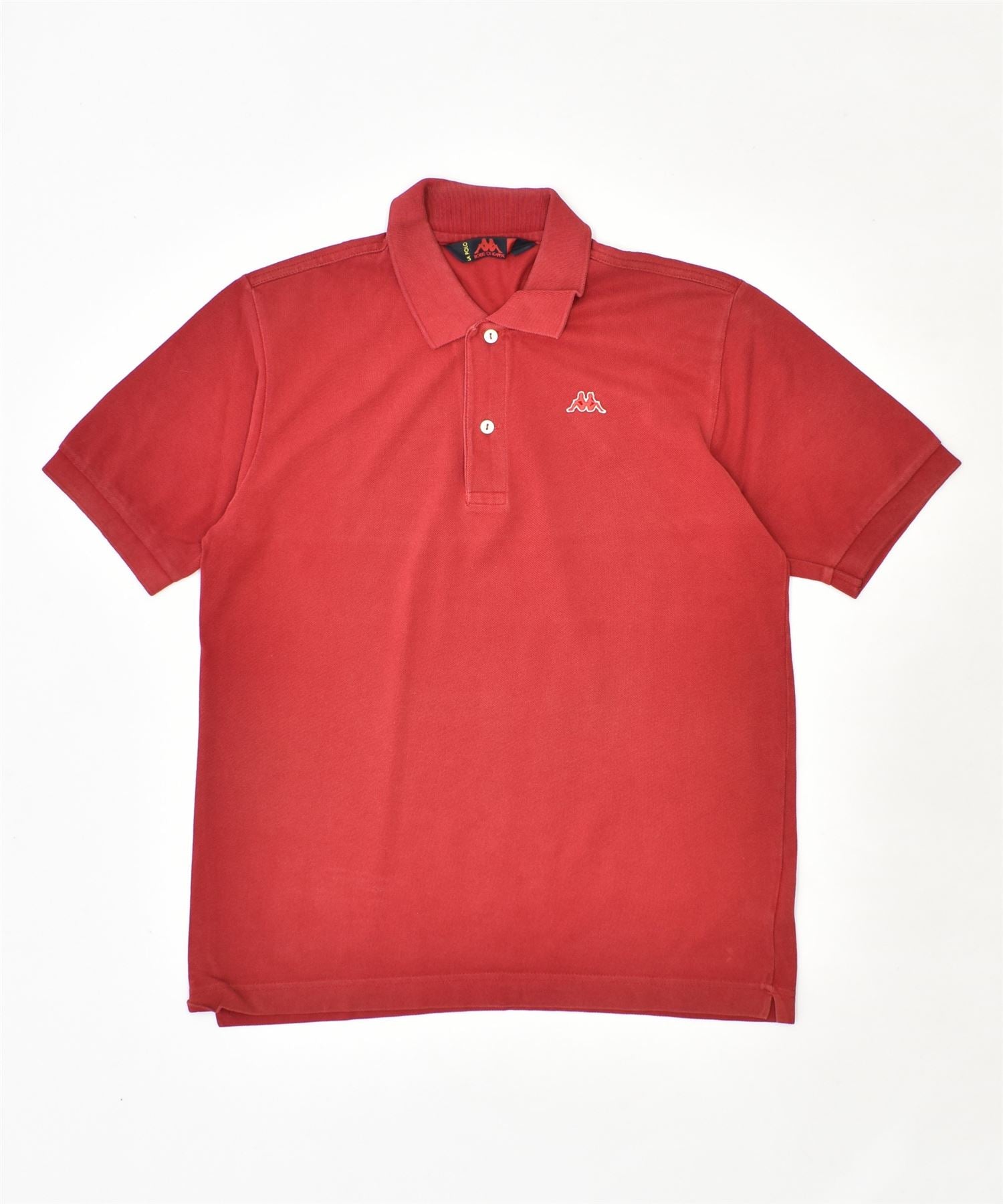 Image of KAPPA Mens Polo Shirt Small Red Cotton