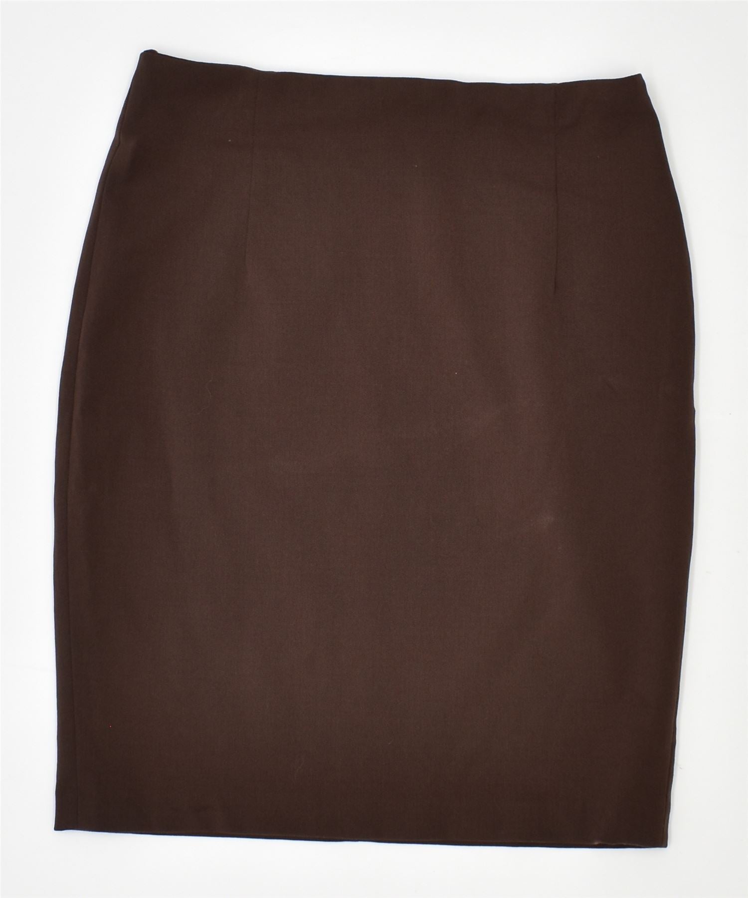 image of NEW YORK Womens Pencil Skirt IT 44 Medium W27 Brown Wool Vintage